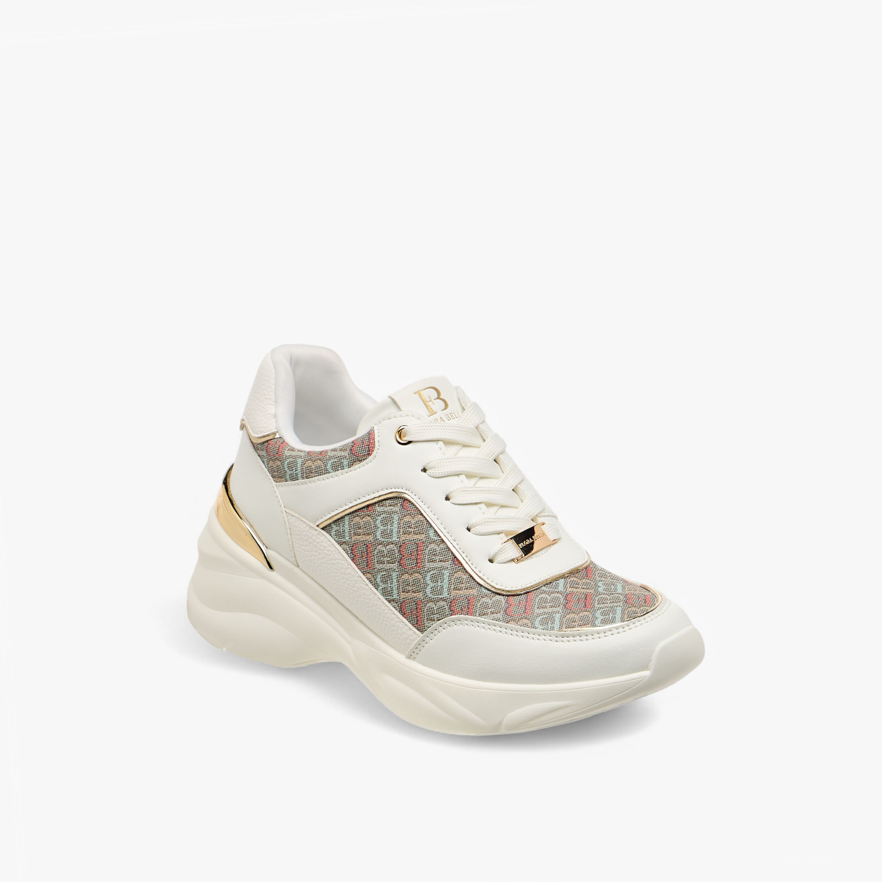 Flora Bella Monogram Print Lace-Up Sneakers-women-shoes-sneakers-image-2