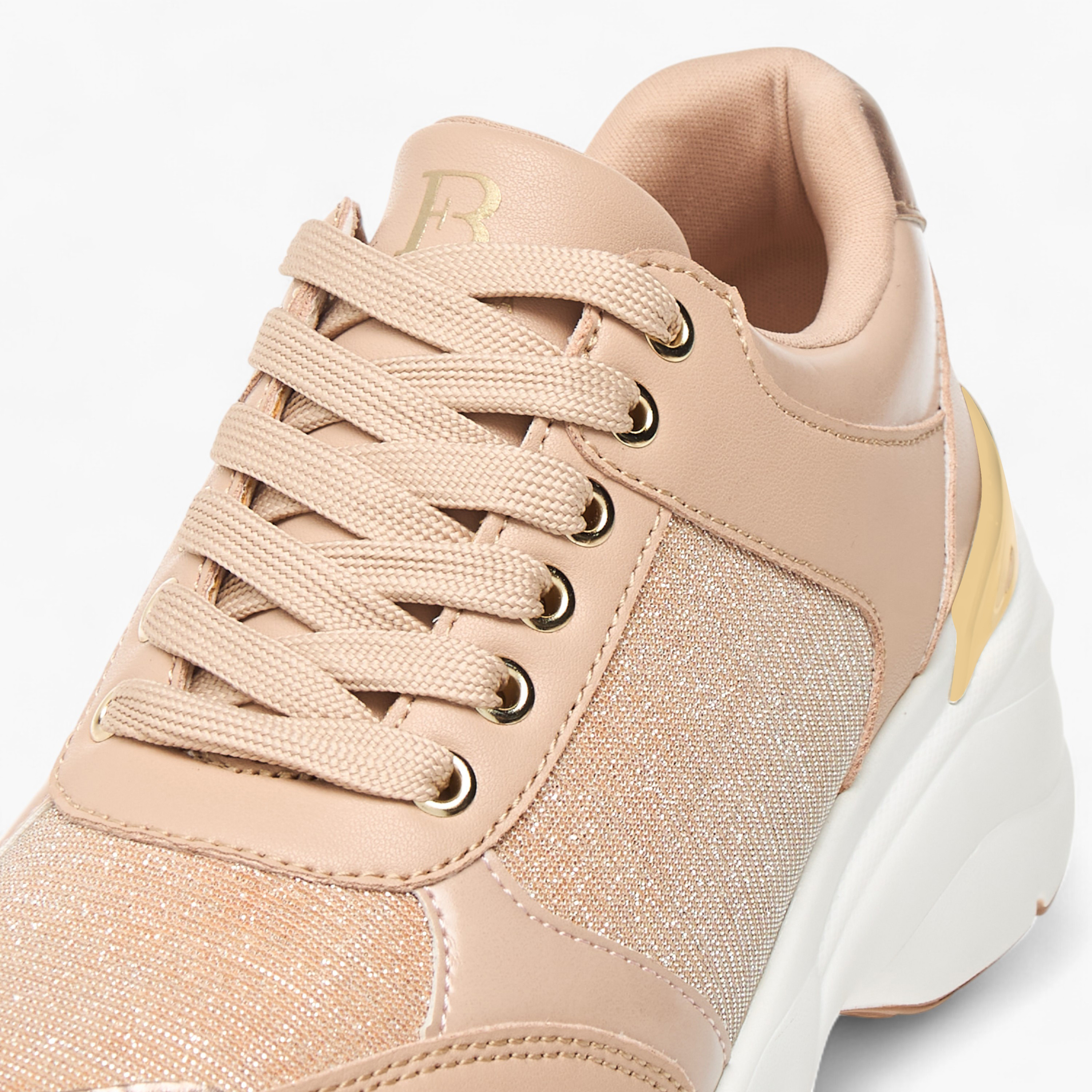 Flora Bella Glitter Textured Sneakers with Lace-Up Closure-women-shoes-sneakers-image-4
