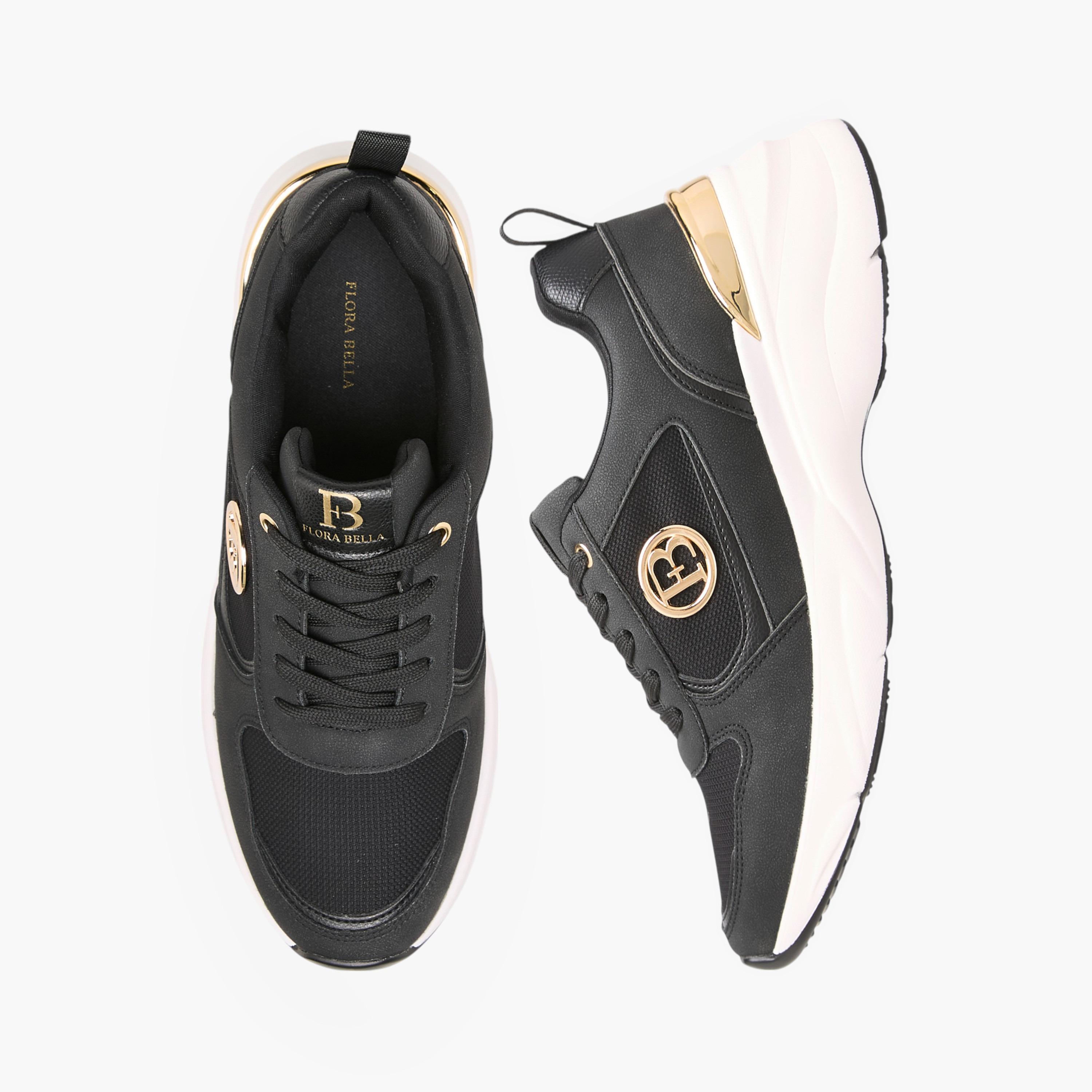 Flora Bella Logo Accent Sneakers with Lace-Up Closure-women-shoes-sneakers-image-1