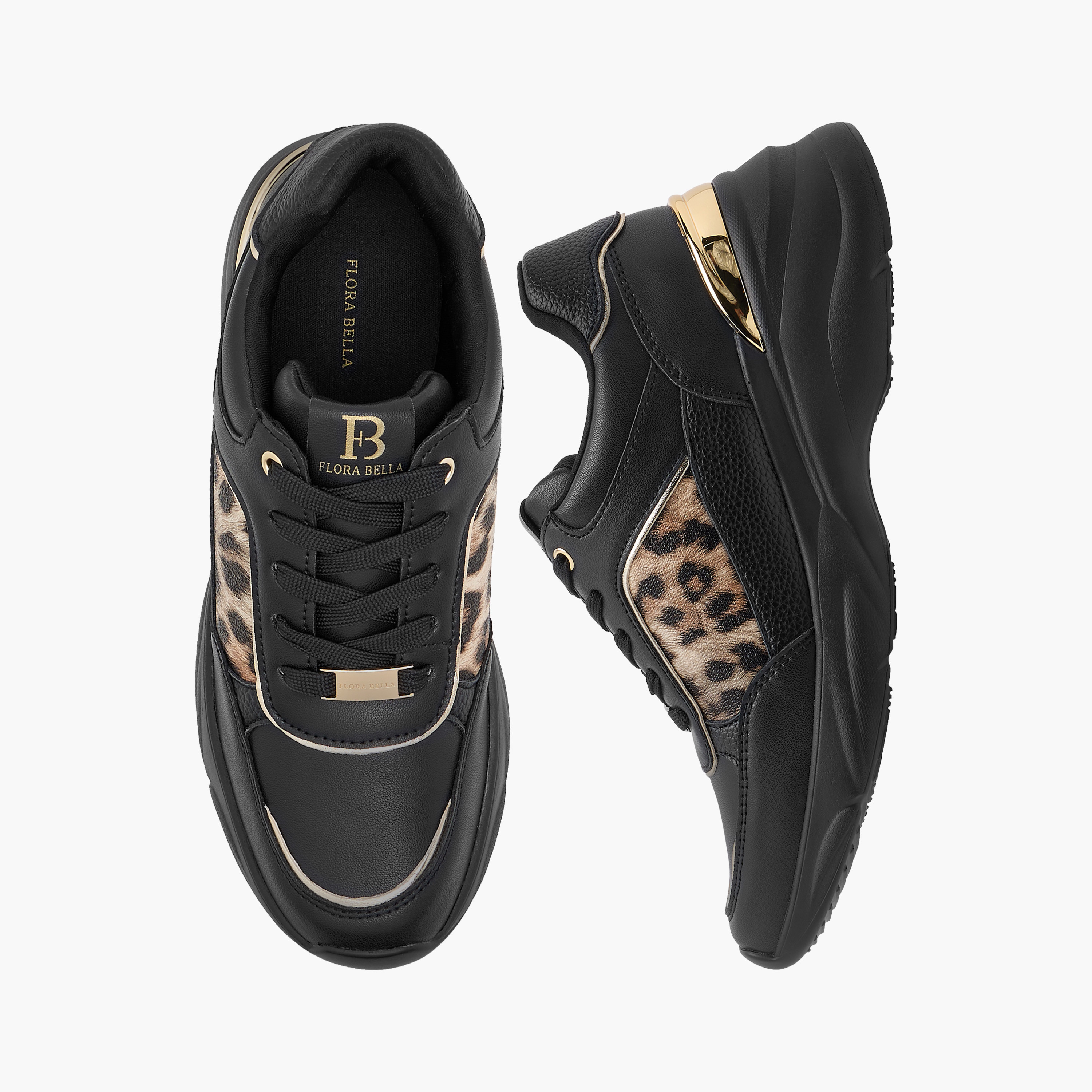 Flora Bella Animal Print Sneakers with Lace-Up Closure and Chunky Heels-women-shoes-sneakers-image-1