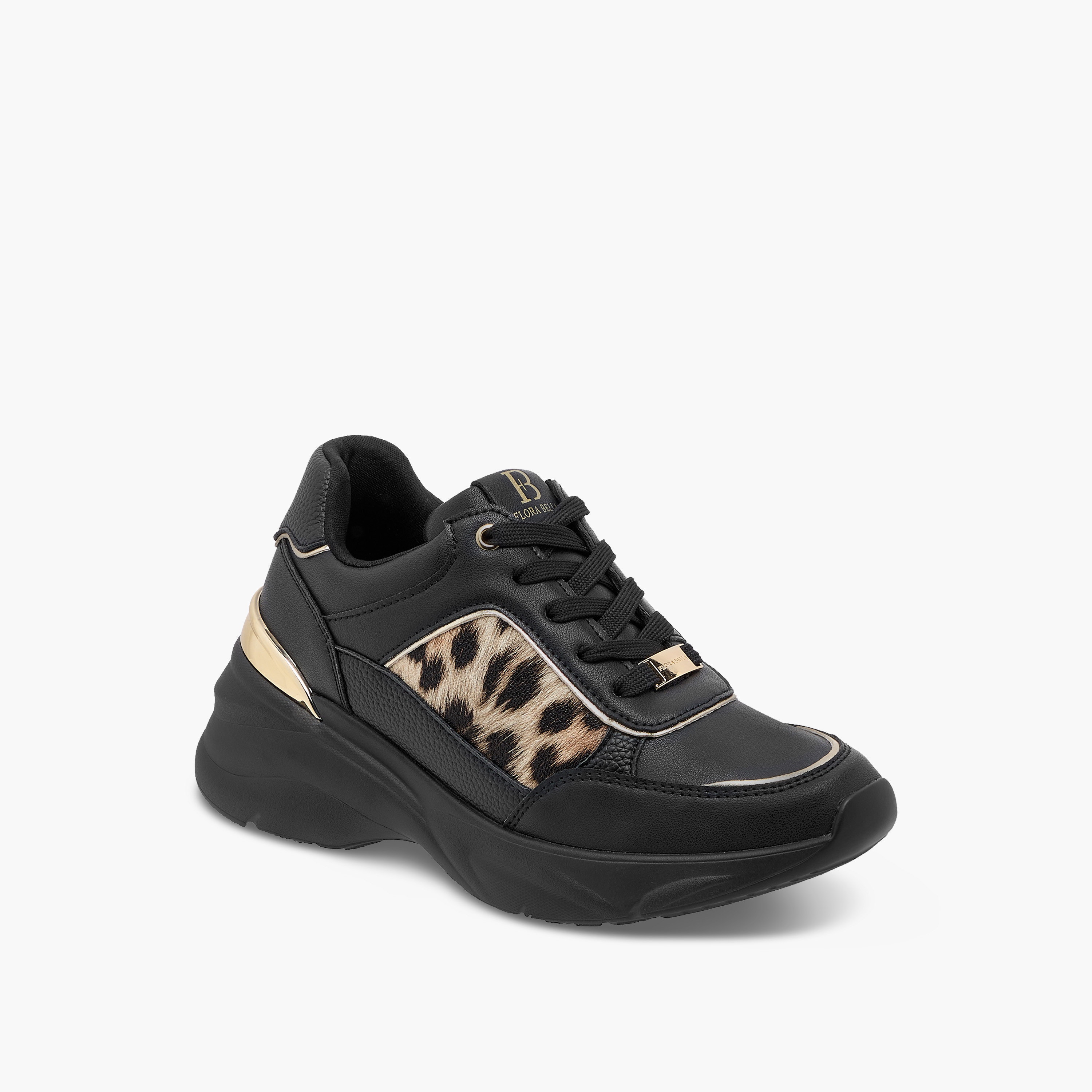 Flora Bella Animal Print Sneakers with Lace-Up Closure and Chunky Heels-women-shoes-sneakers-image-2