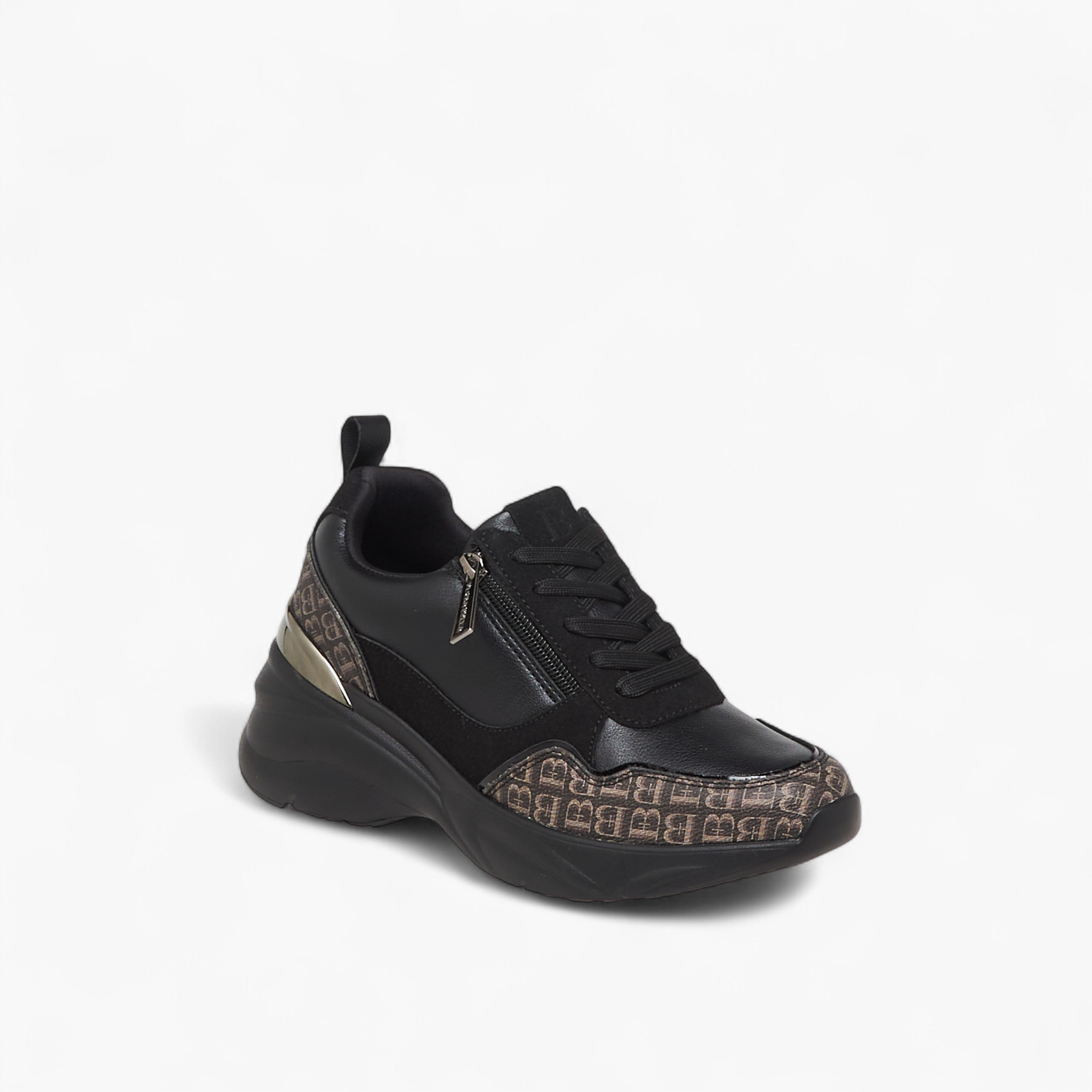 Flora Bella Women Monogram Panel Lace-Up Sneakers-women-shoes-sneakers-image-2