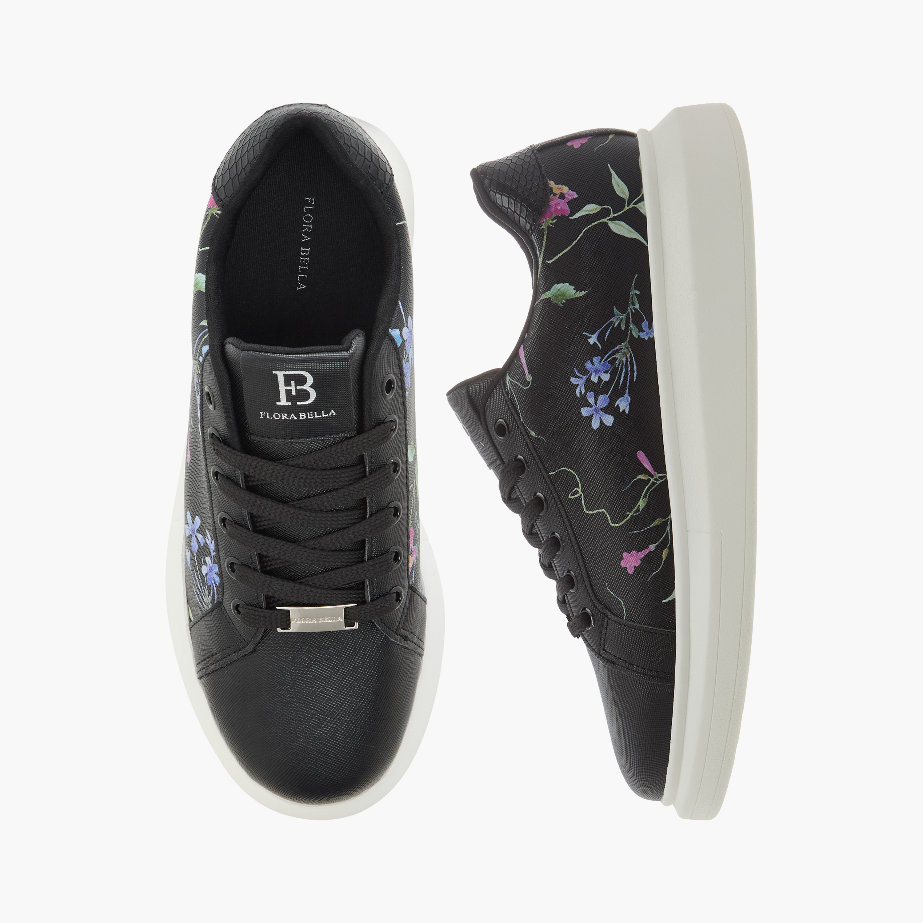Flora Bella Floral Print Sneakers with Lace-Up Closure-women-shoes-sneakers-image-1