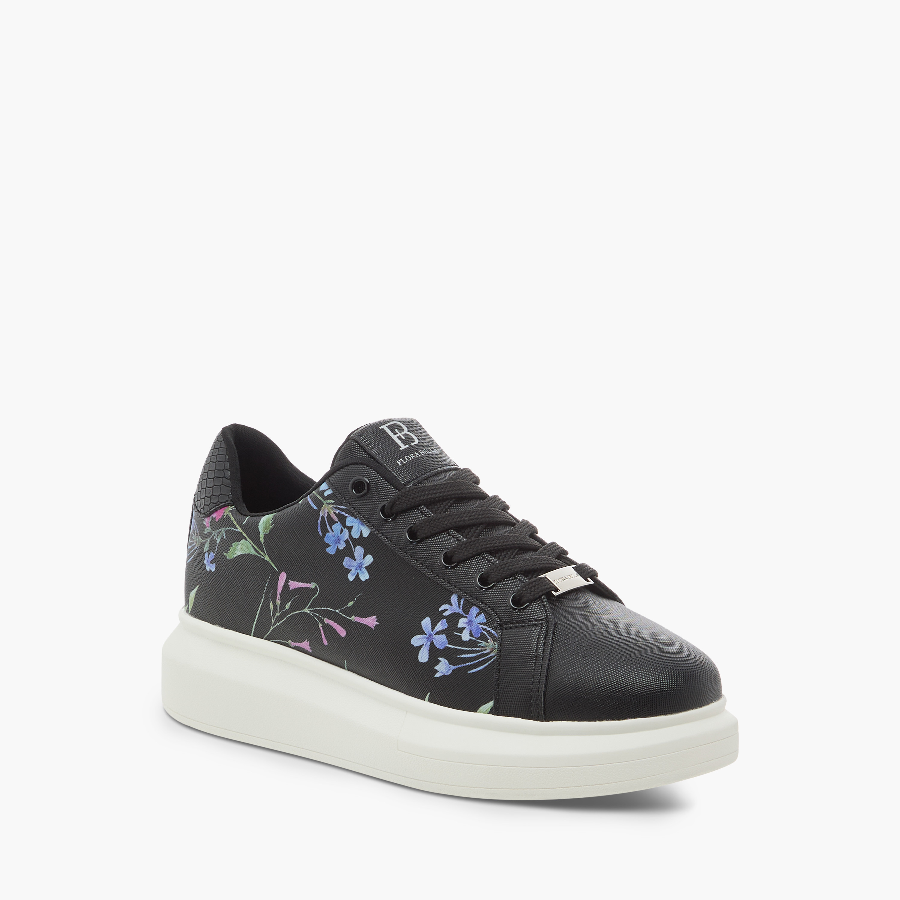 Flora Bella Floral Print Sneakers with Lace-Up Closure-women-shoes-sneakers-image-2