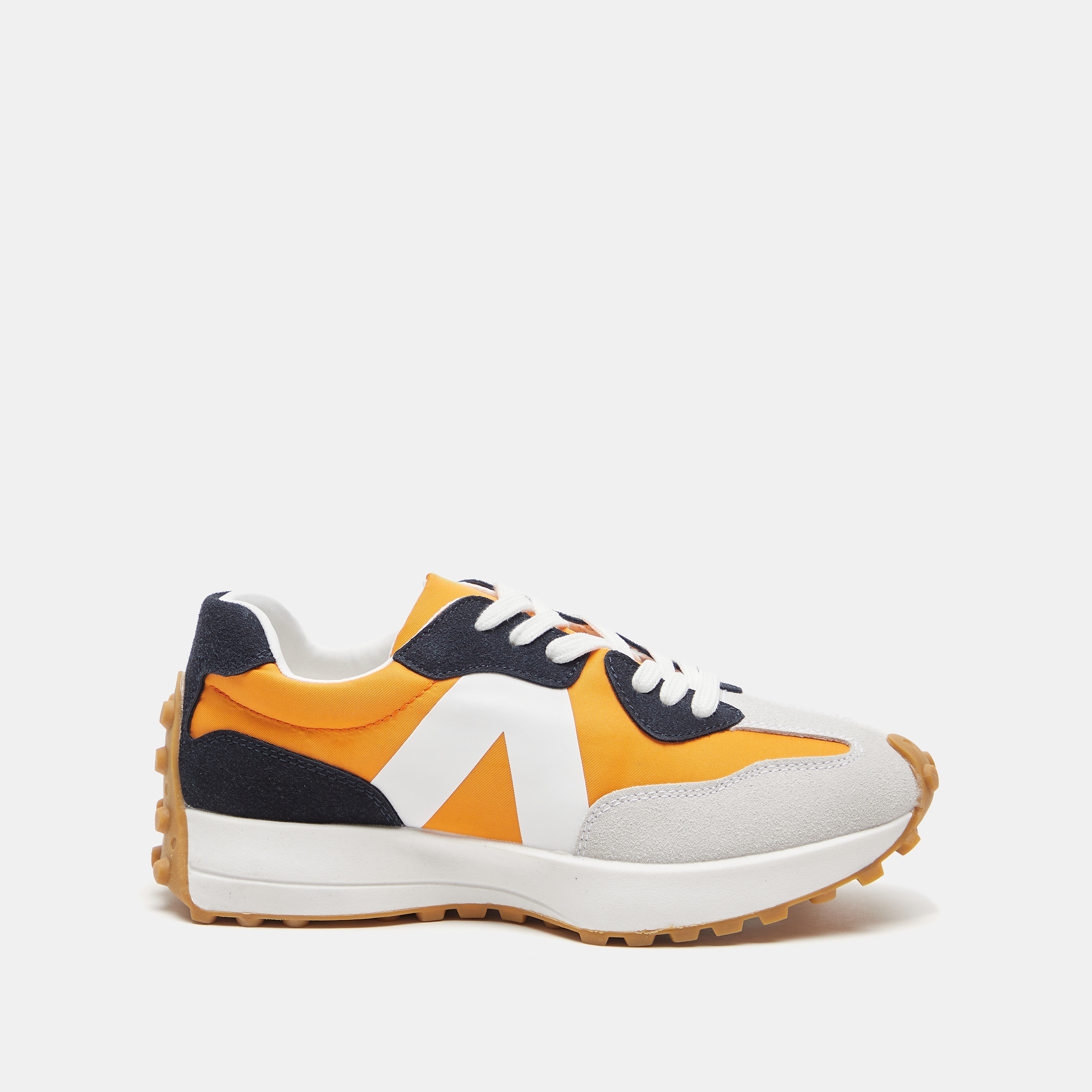 Panelled Running Shoes with Lace-Up Closure-sports-women-shoes-image-1