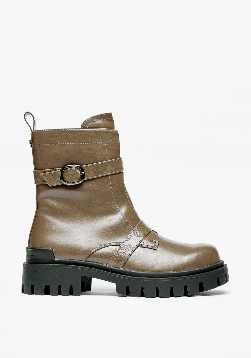 Buy Women's Flora Bella Strap Detail Boots with Zip Closure Online ...