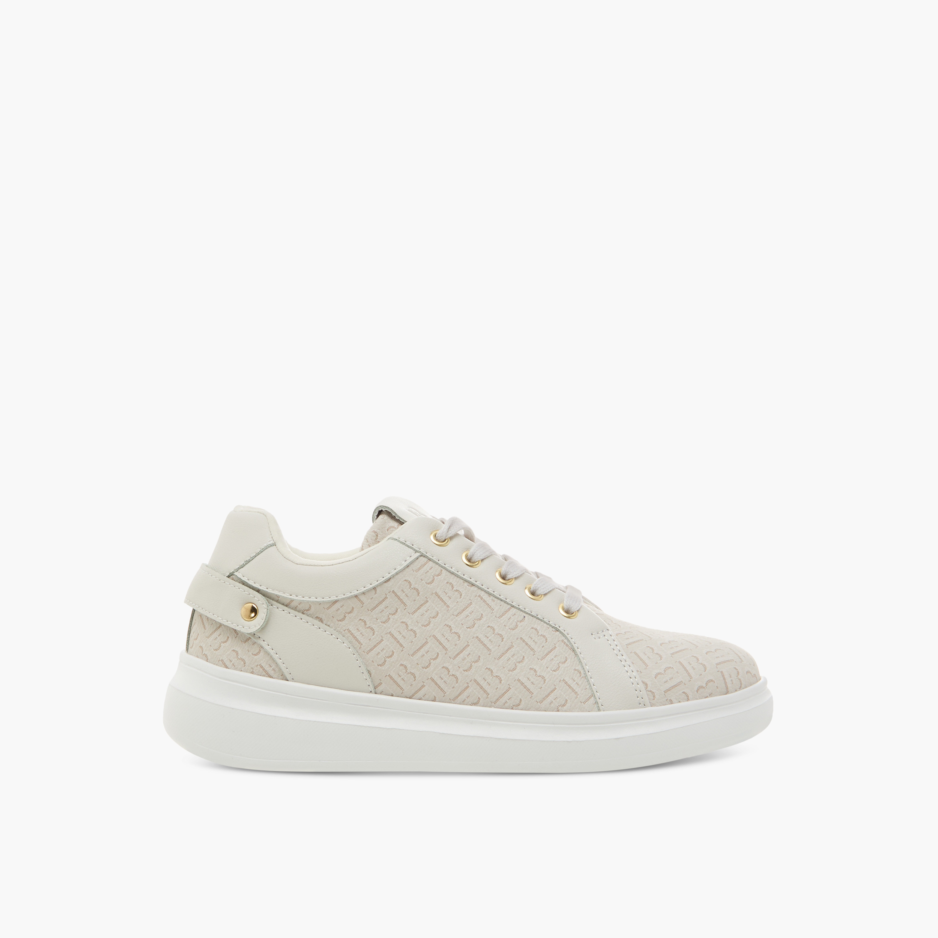 Flora Bella Monogram Print Sneakers with Lace-Up Closure-women-shoes-sneakers-image-3