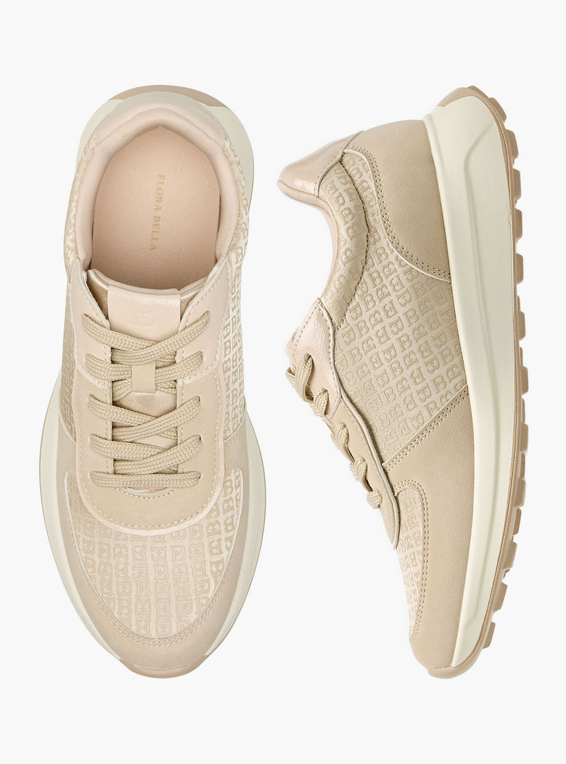 Flora Bella Women Monogram Lace-Up Sneakers-women-shoes-sneakers-image-1