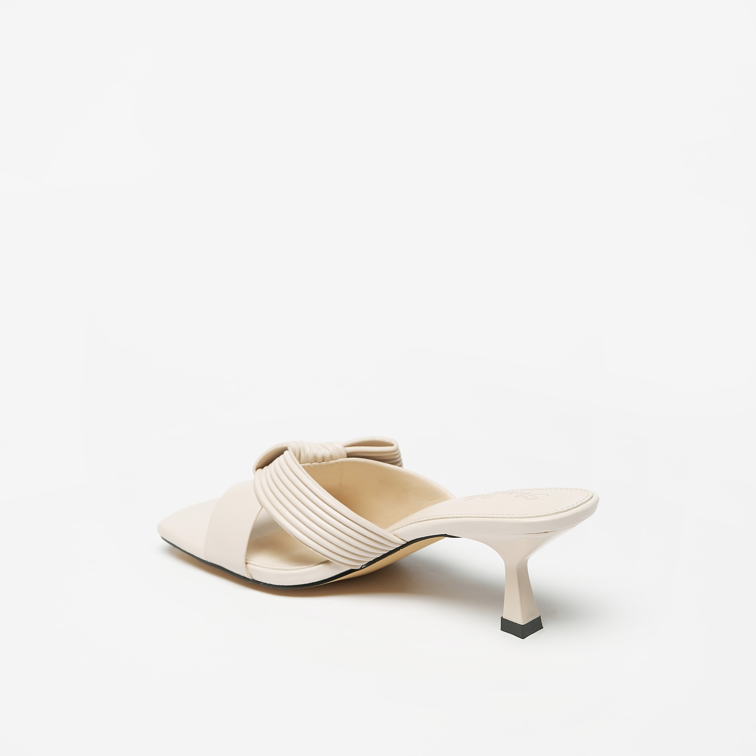 Cream kitten 2025 heel sandals