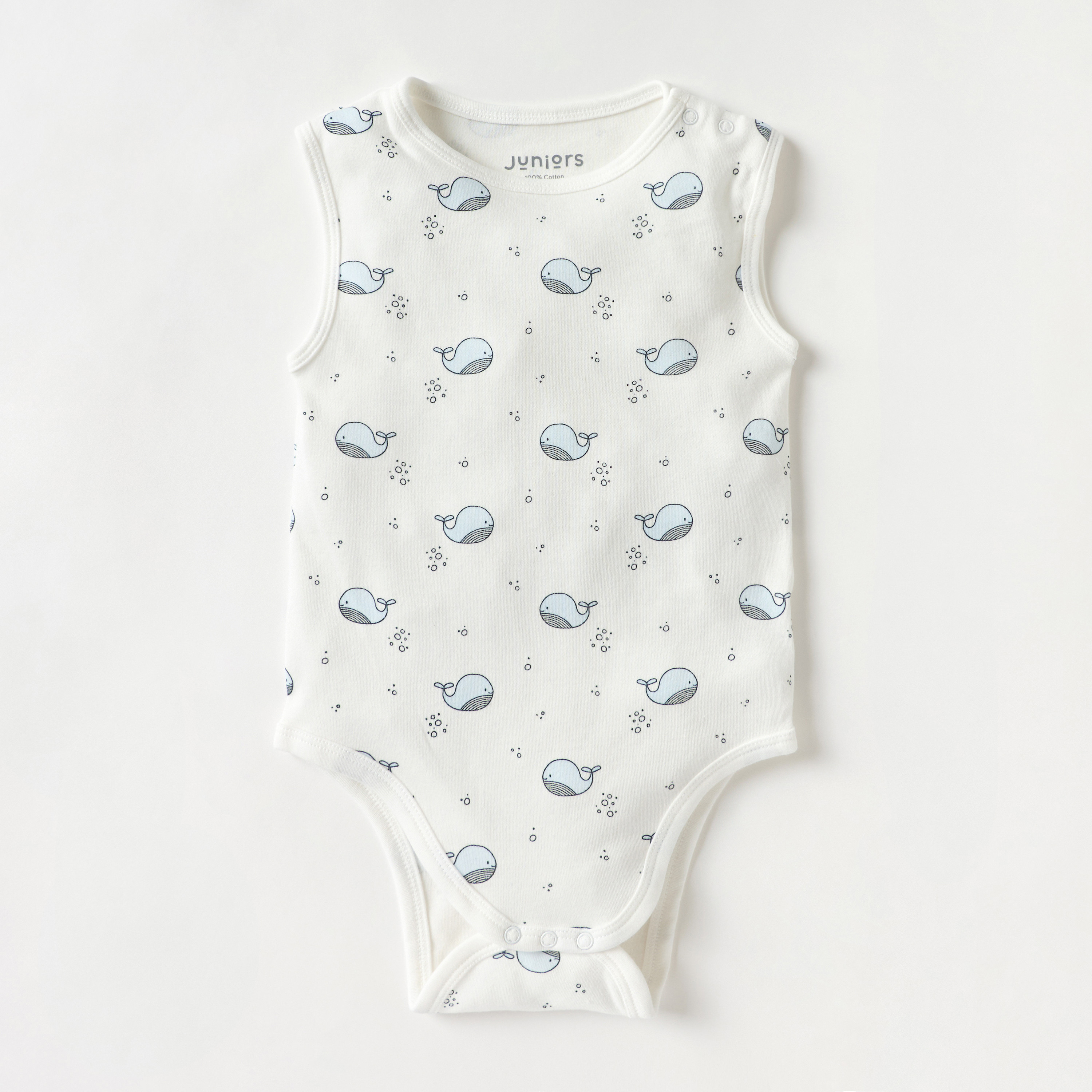 بودي سوت دون أكمام بطبعات من جونيورز - طقم من 3 قطع-baby-boys-clothing-bodysuits-image-4