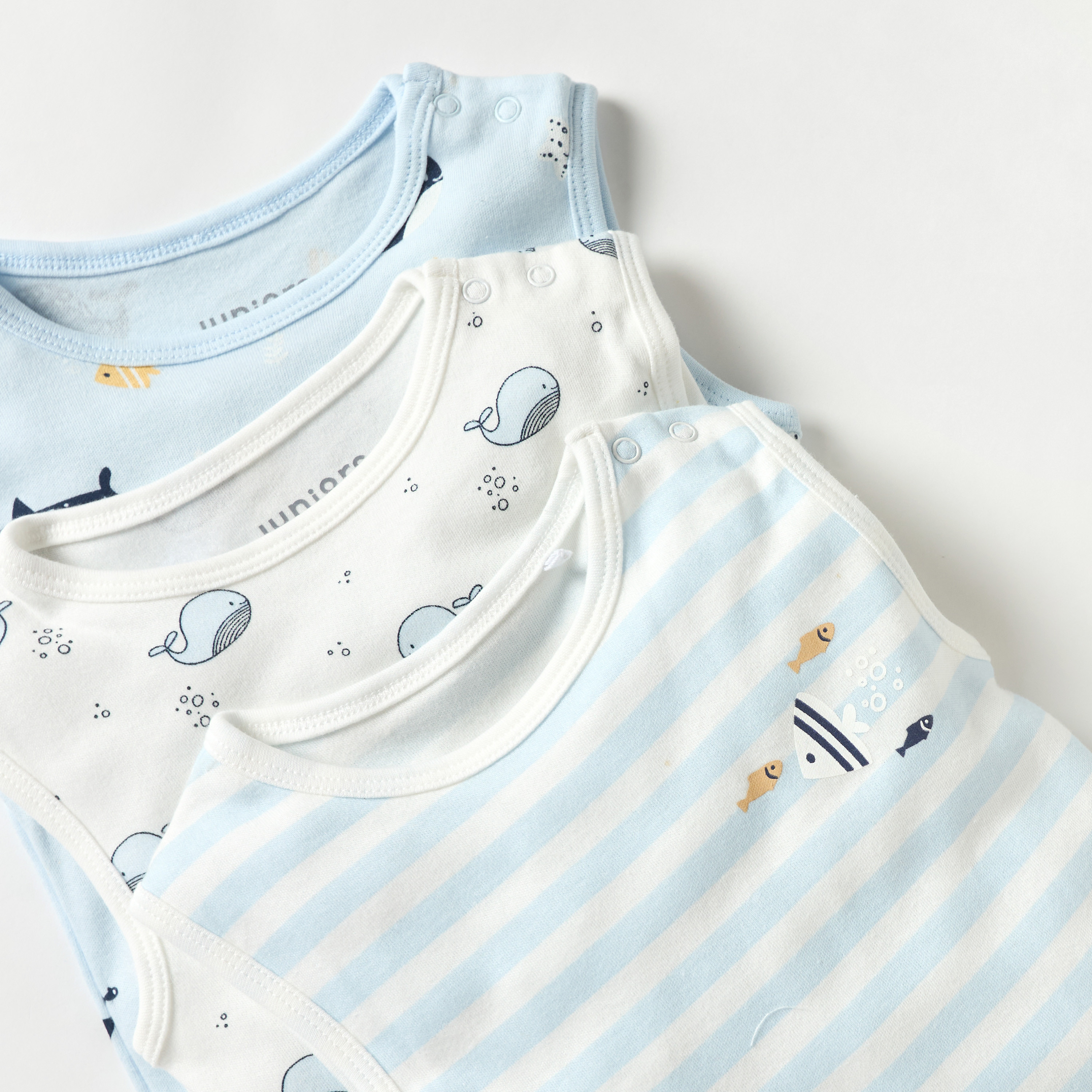 بودي سوت دون أكمام بطبعات من جونيورز - طقم من 3 قطع-baby-boys-clothing-bodysuits-image-5