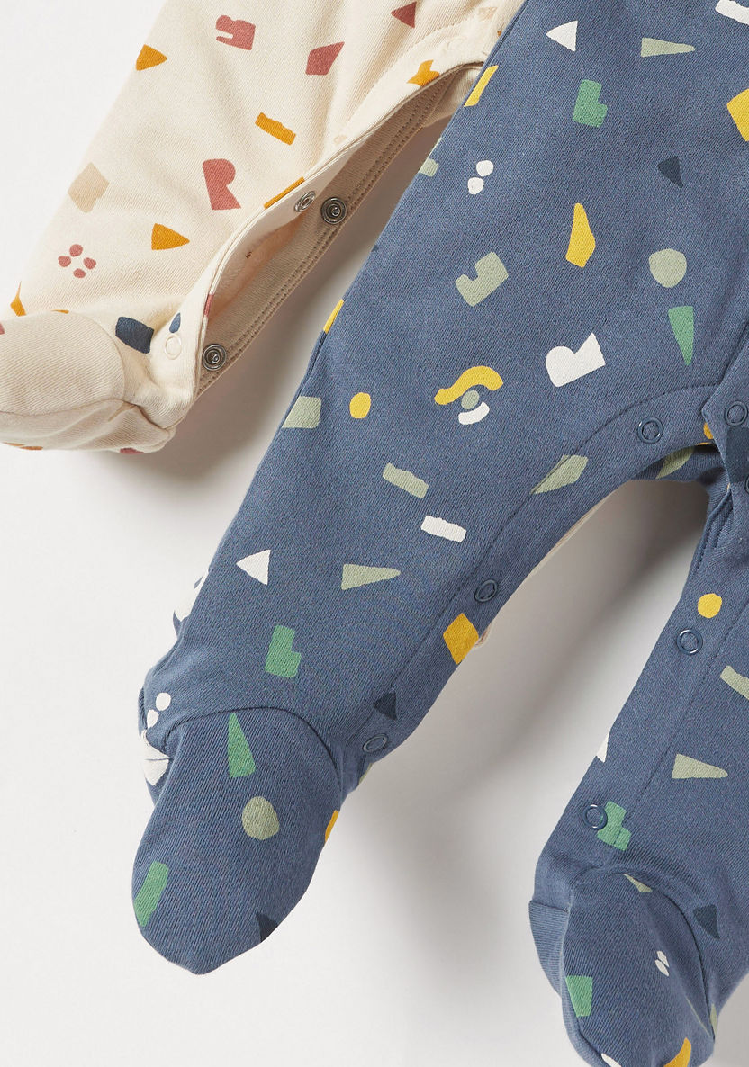 Juniors Printed Closed-Feet Sleepsuit - Set of 2-Sleepsuits-image-4