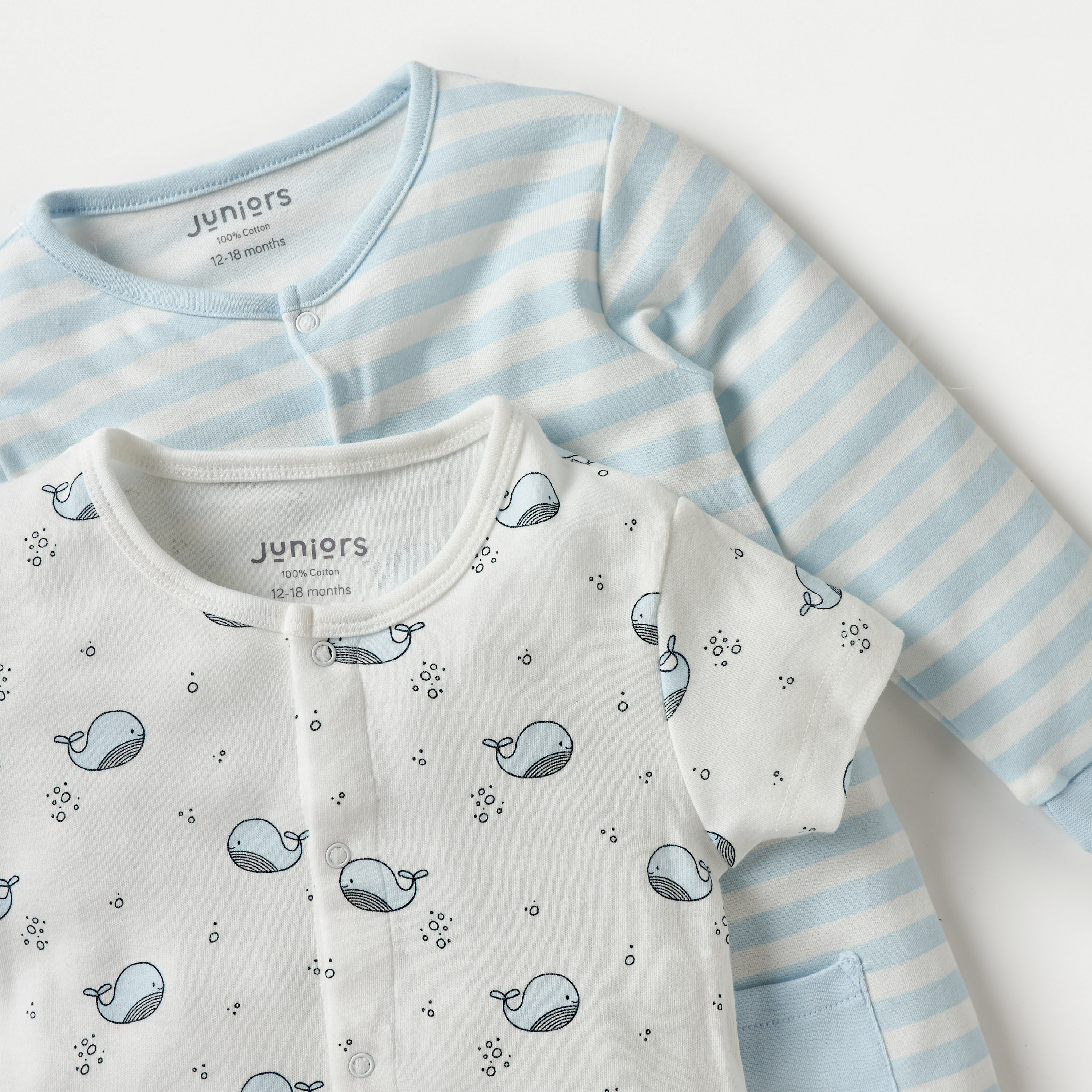 Juniors Printed Romper and Sleepsuit Set-baby-boys-clothing-nightwear-sleepsuits-image-4