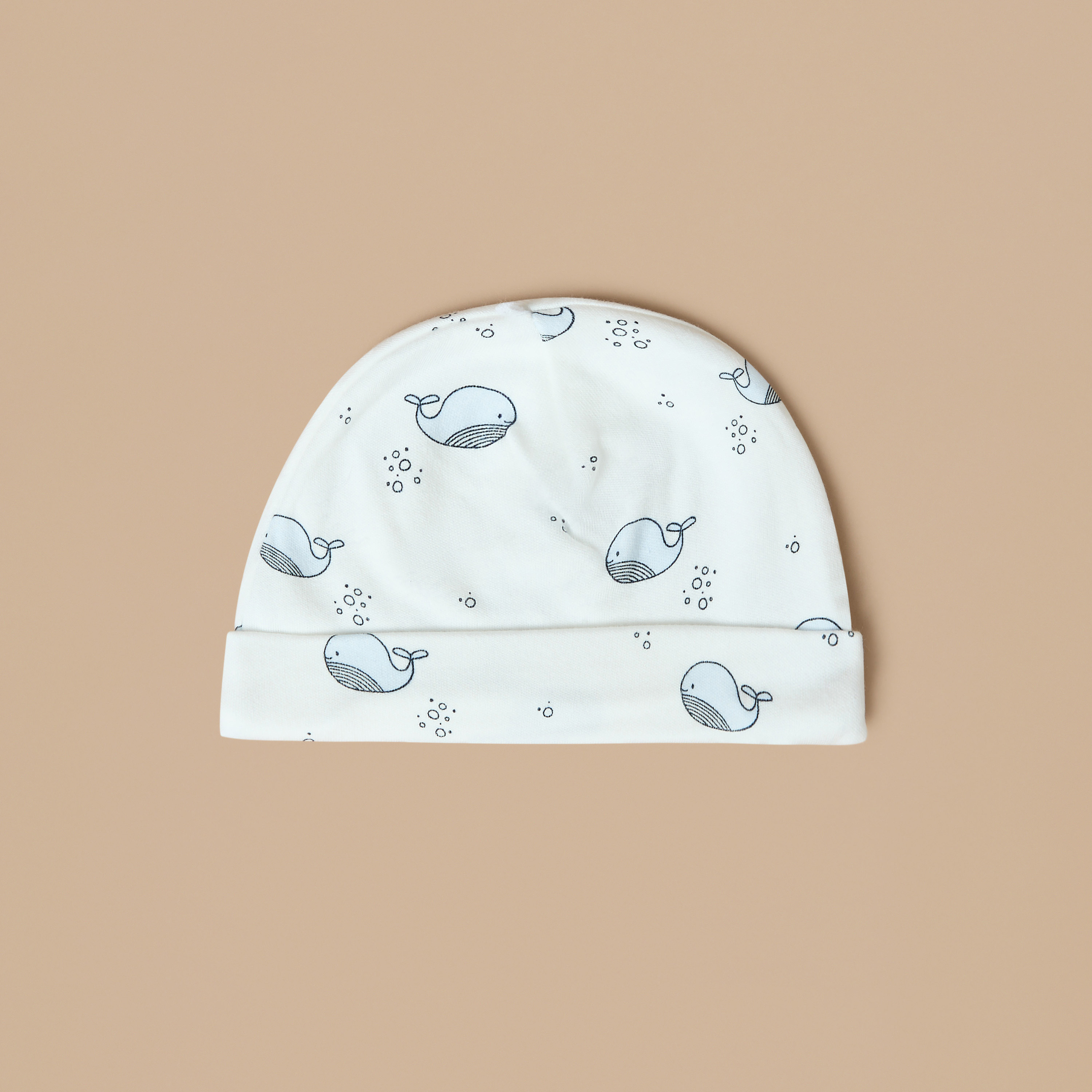 Juniors Whale Print Cap - Set of 2-baby-boys-accessories-caps-image-3