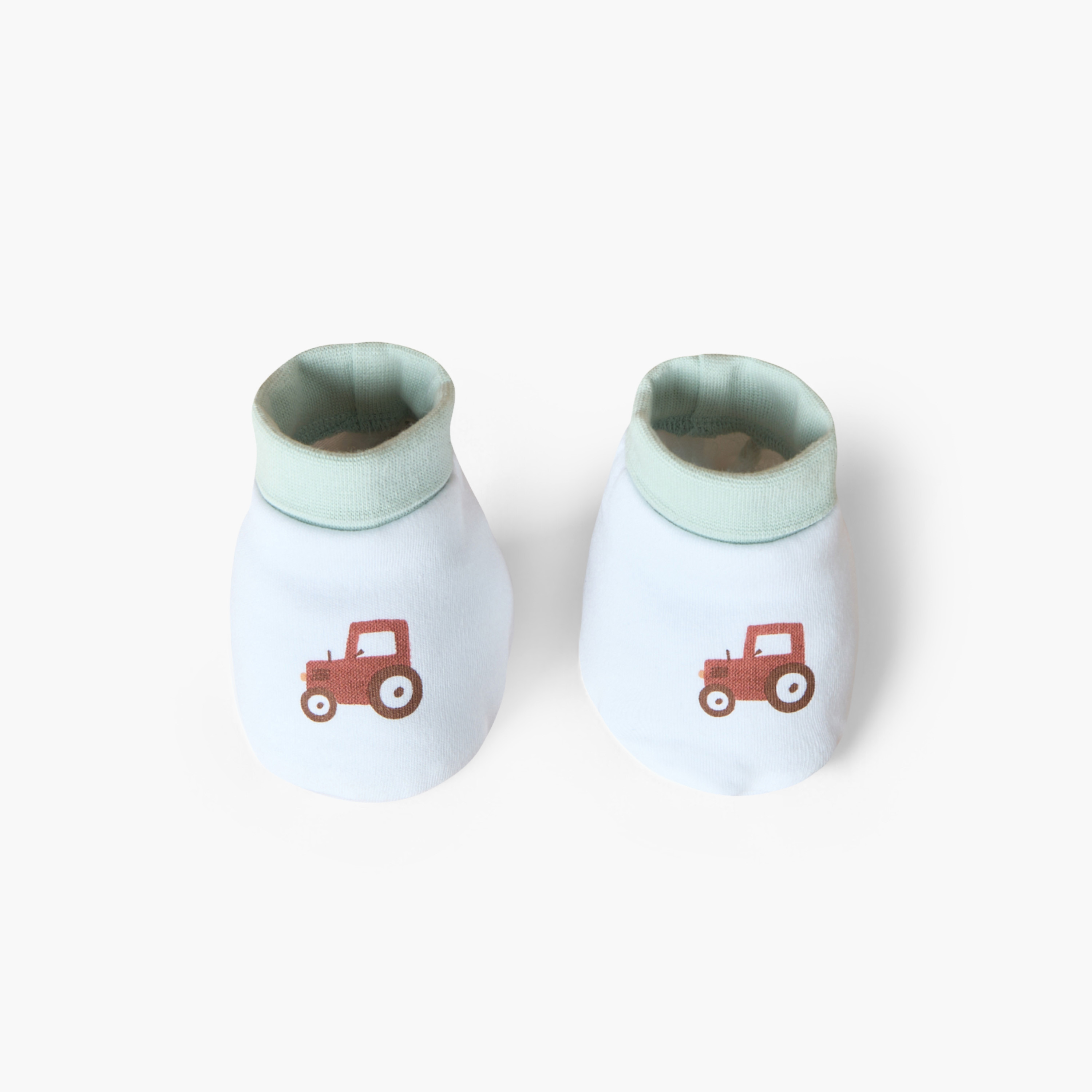 Juniors Farmyard Vehicle Print Booties-baby-boys-shoes-booties-image-2