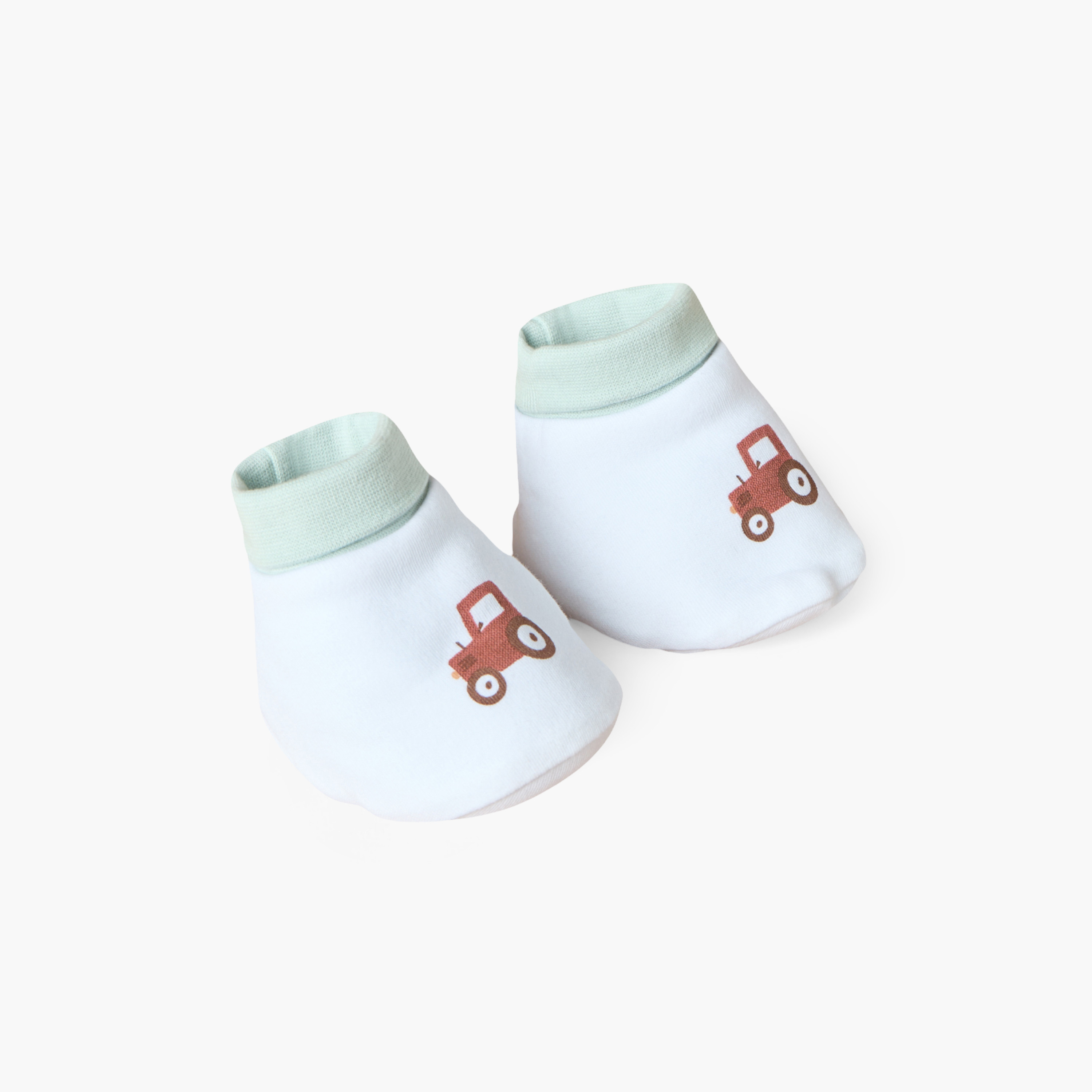 Juniors Farmyard Vehicle Print Booties-baby-boys-shoes-booties-image-3