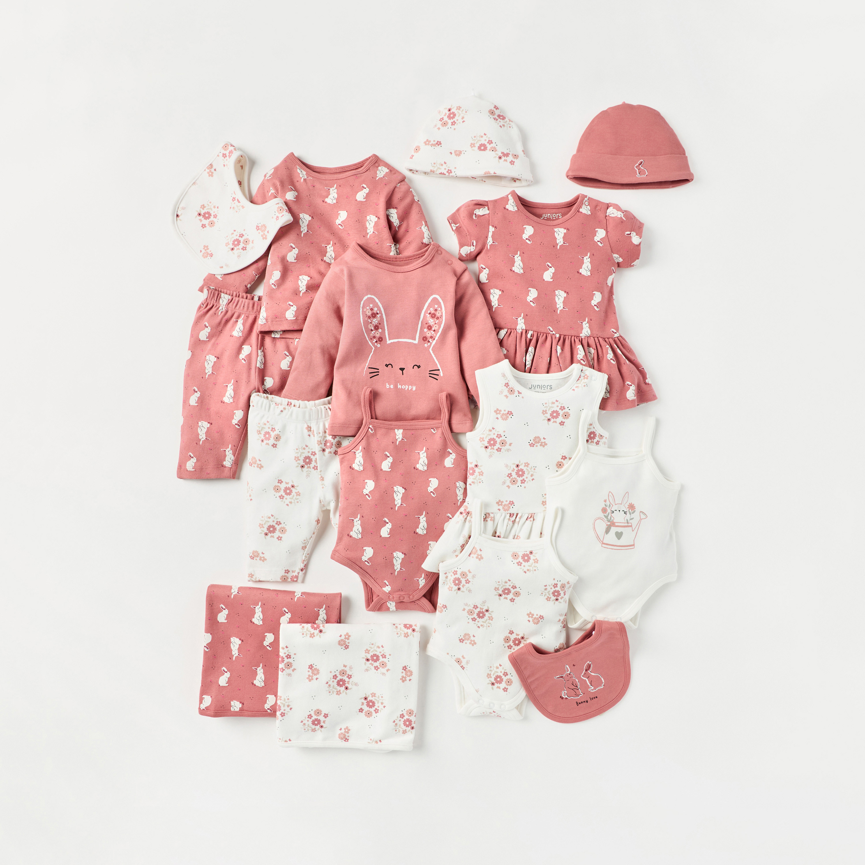 فستان إيه لاين بطبعات أرنب قطعتين من جونيورز-baby-girls-clothing-dressesandjumpsuits-image-6