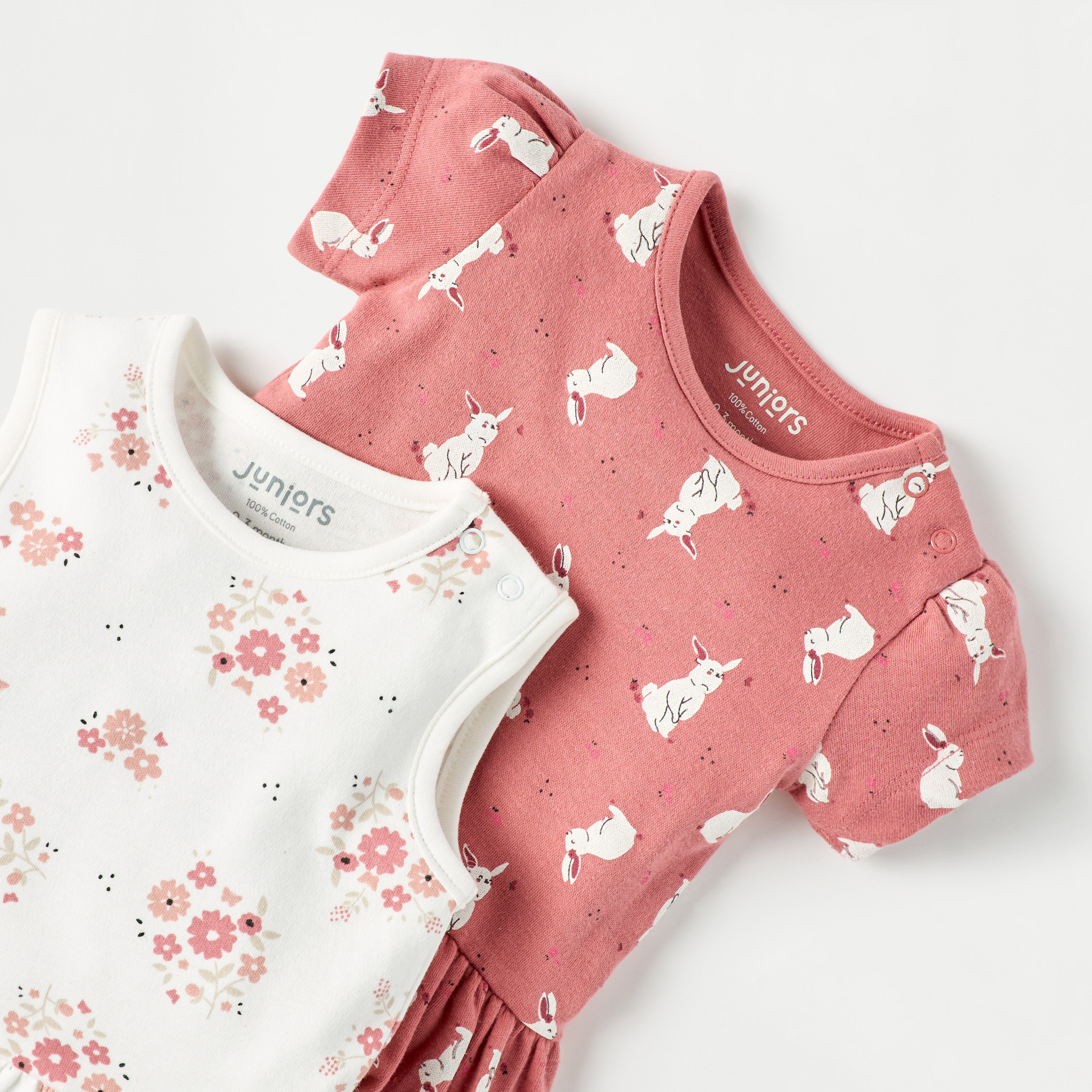 فستان إيه لاين بطبعات أرنب قطعتين من جونيورز-baby-girls-clothing-dressesandjumpsuits-image-4