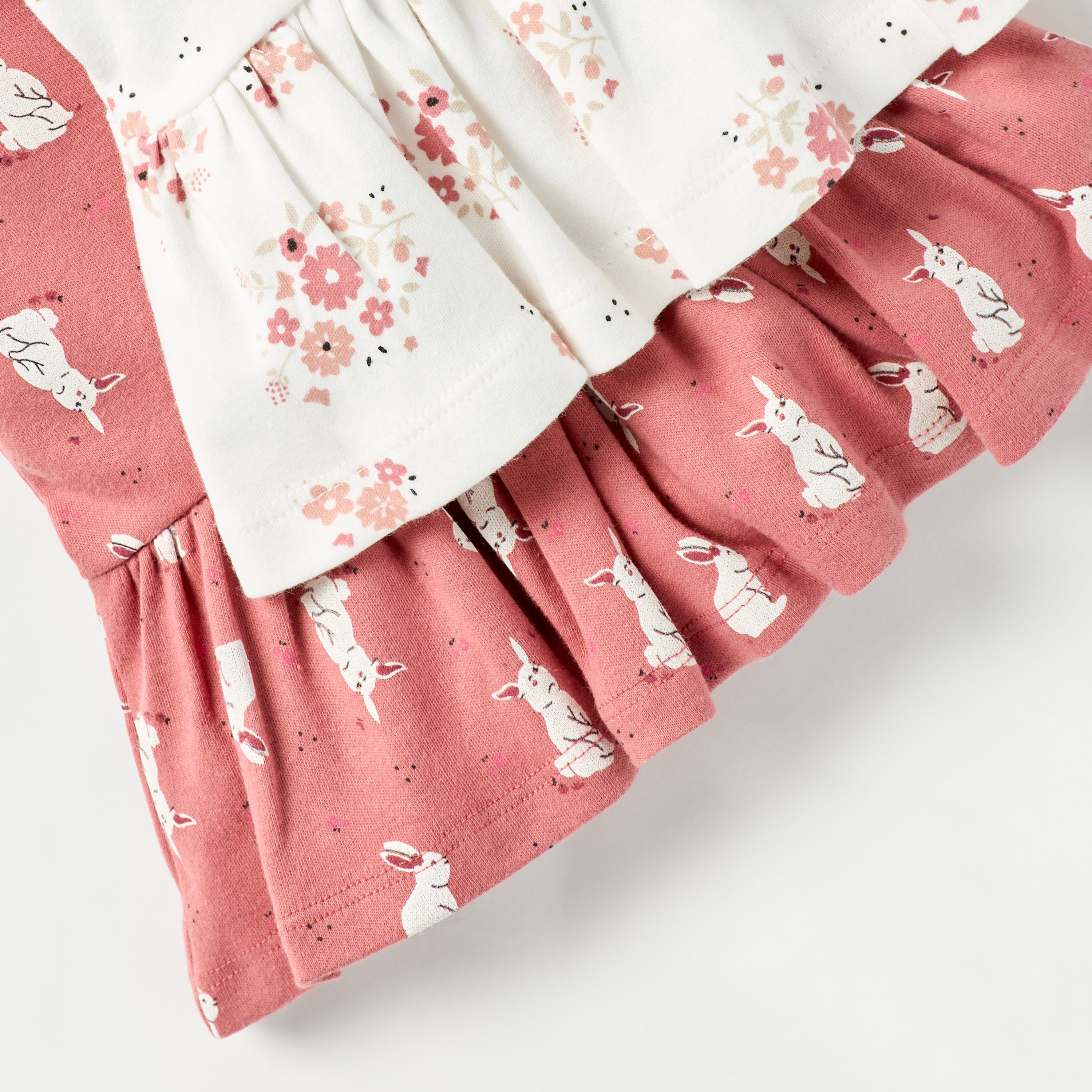فستان إيه لاين بطبعات أرنب قطعتين من جونيورز-baby-girls-clothing-dressesandjumpsuits-image-5