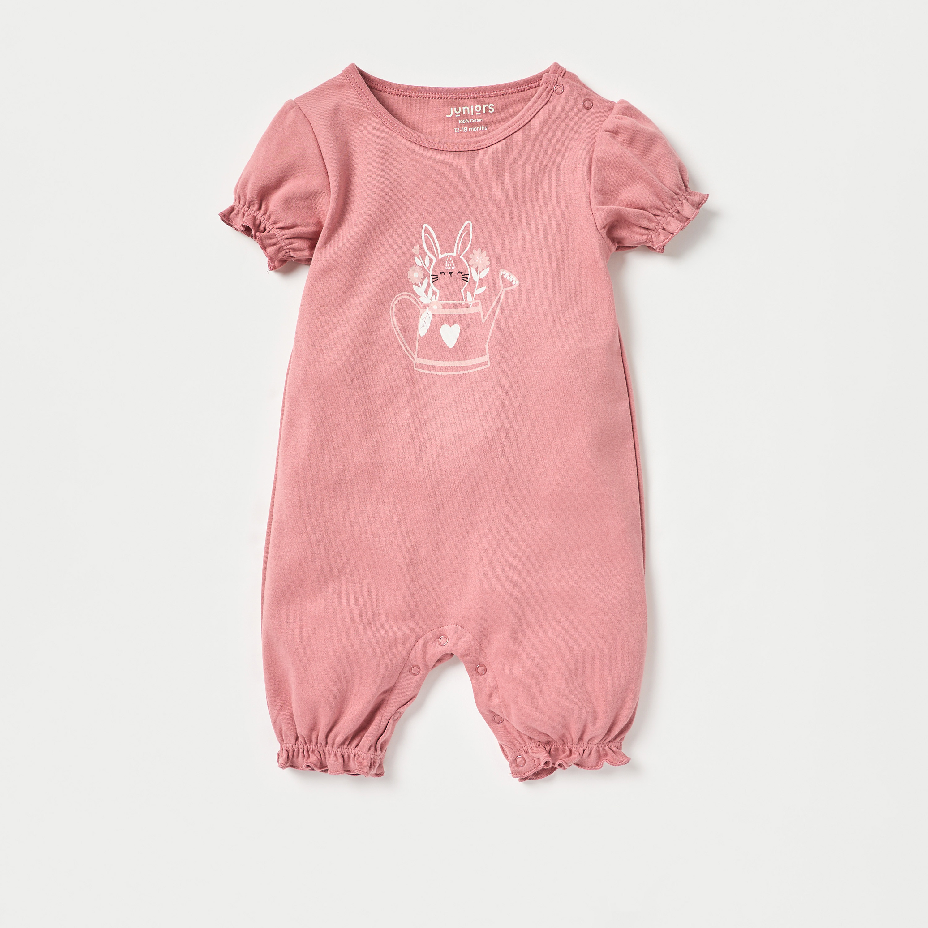 أفرولات بأكمام منفوخة وطبعات من جونيورز - طقم 2 قطع-baby-girls-clothing-rompers-image-2