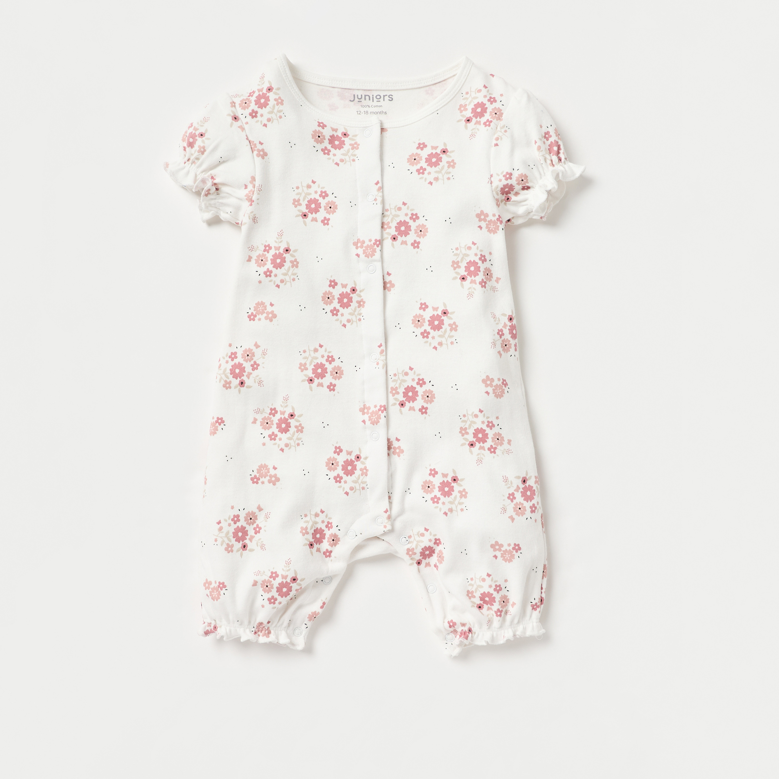 أفرولات بأكمام منفوخة وطبعات من جونيورز - طقم 2 قطع-baby-girls-clothing-rompers-image-3