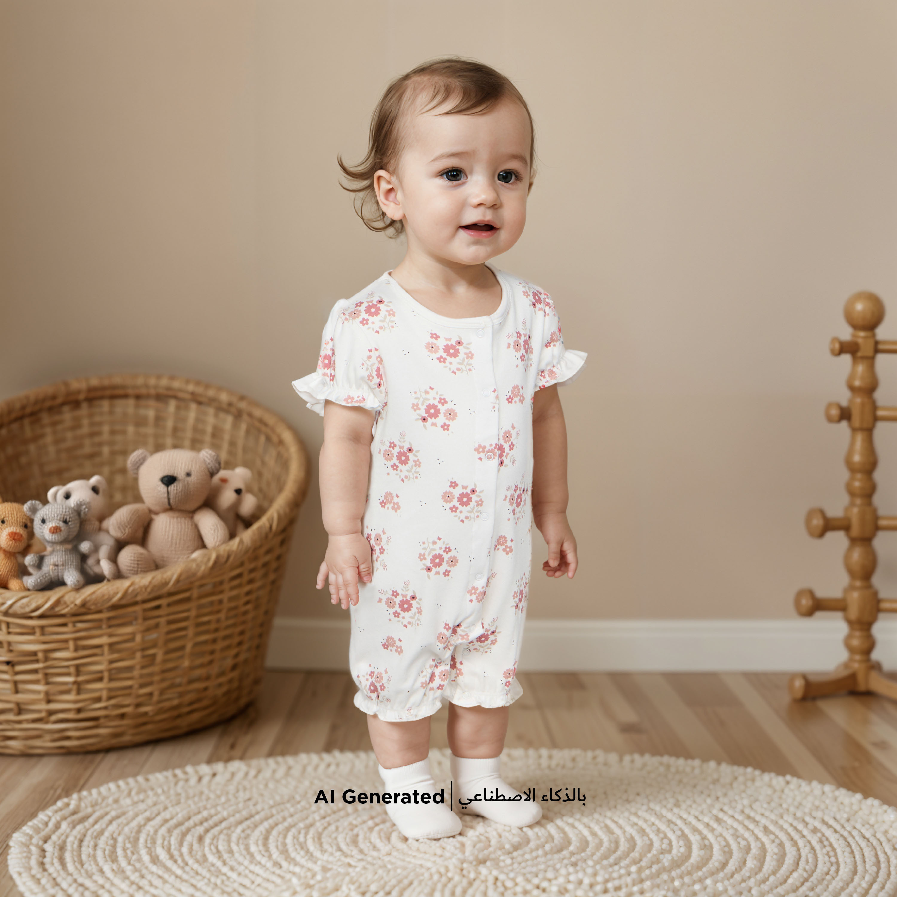 أفرولات بأكمام منفوخة وطبعات من جونيورز - طقم 2 قطع-baby-girls-clothing-rompers-image-6