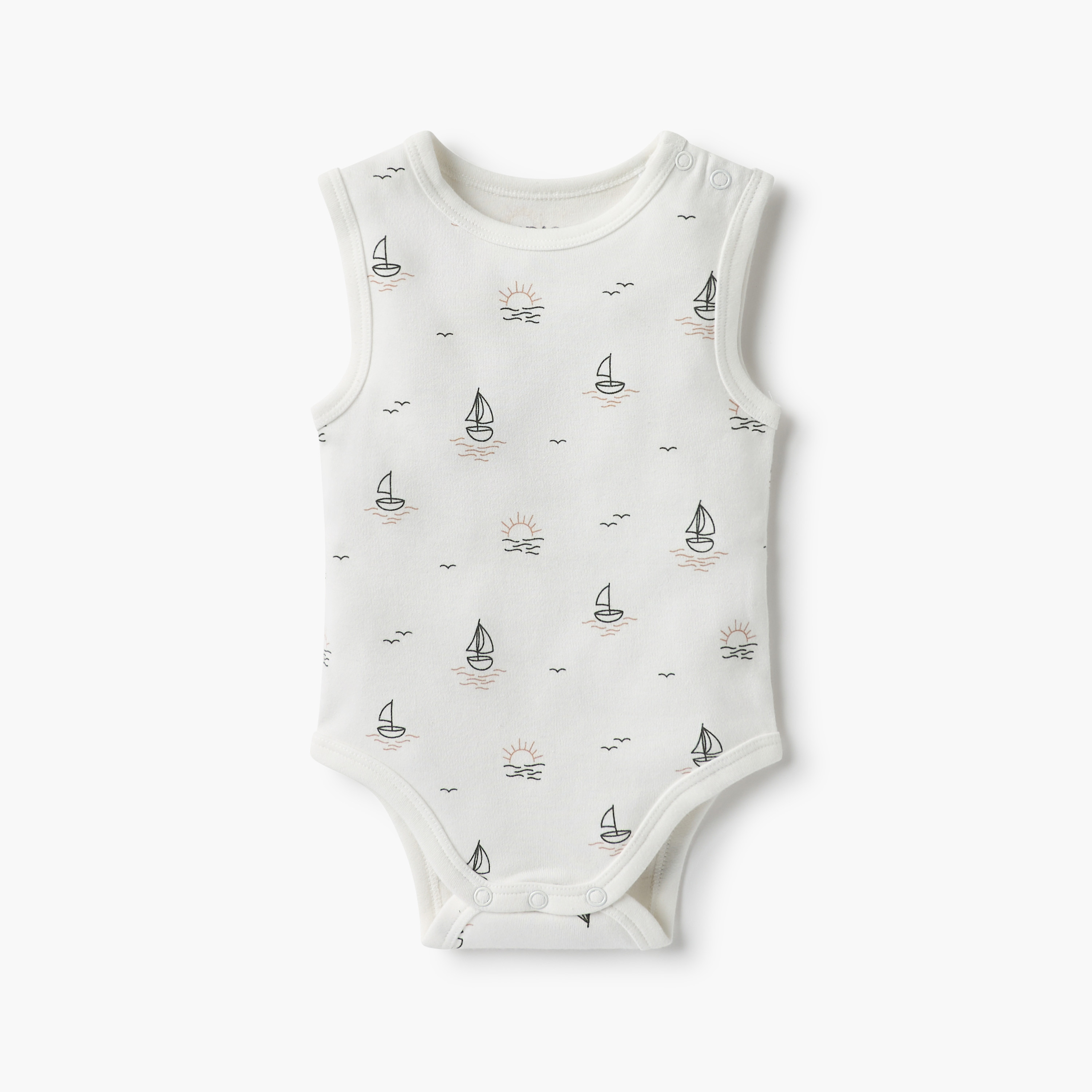 Juniors Ship Print Sleeveless Bodysuit - Set of 3-baby-boys-clothing-multipacks-image-2