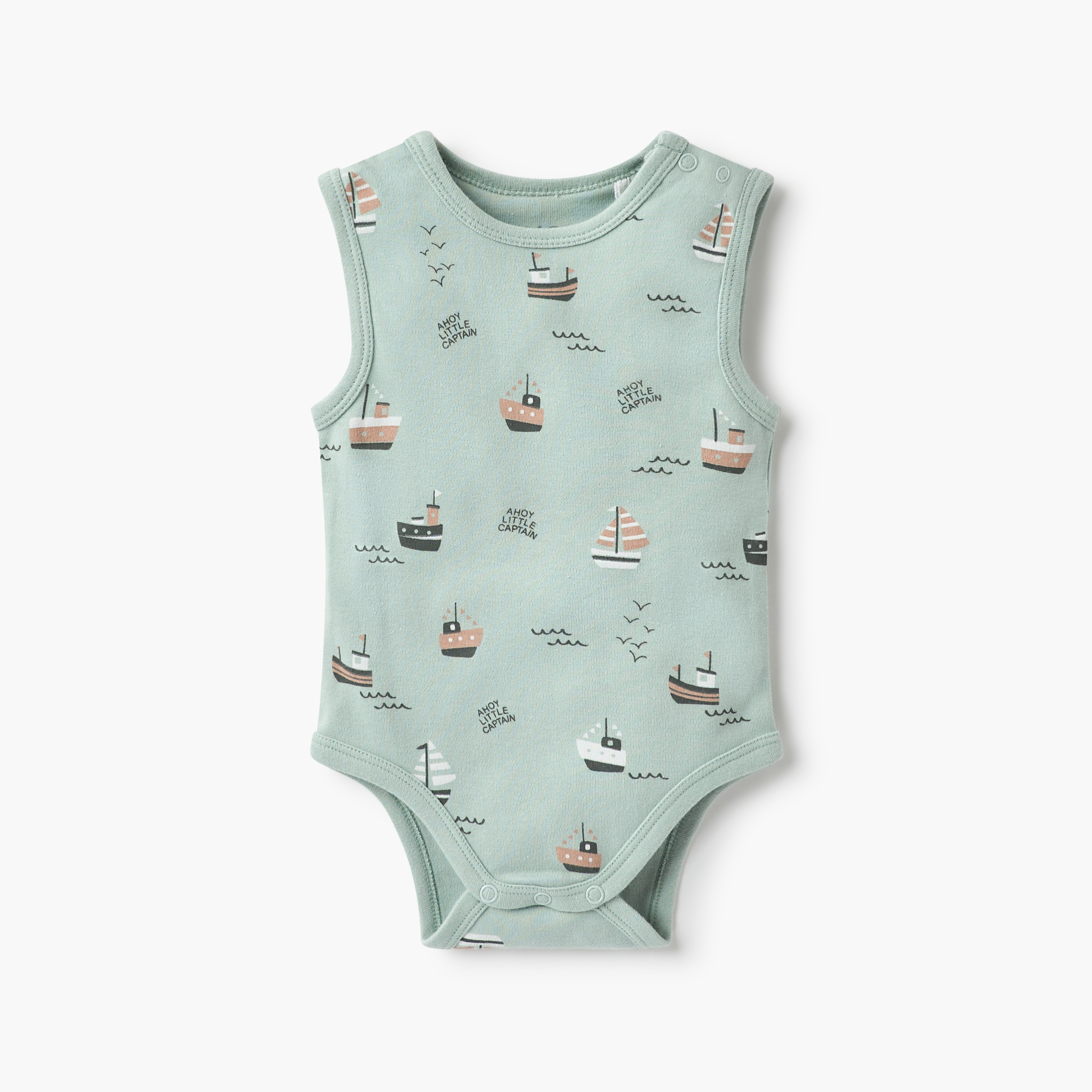 Juniors Ship Print Sleeveless Bodysuit - Set of 3-baby-boys-clothing-multipacks-image-3
