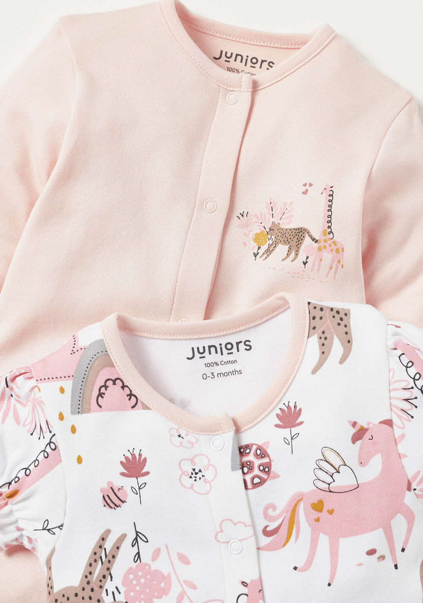 Juniors Printed Romper and Sleepsuit Set-Sleepsuits-image-3