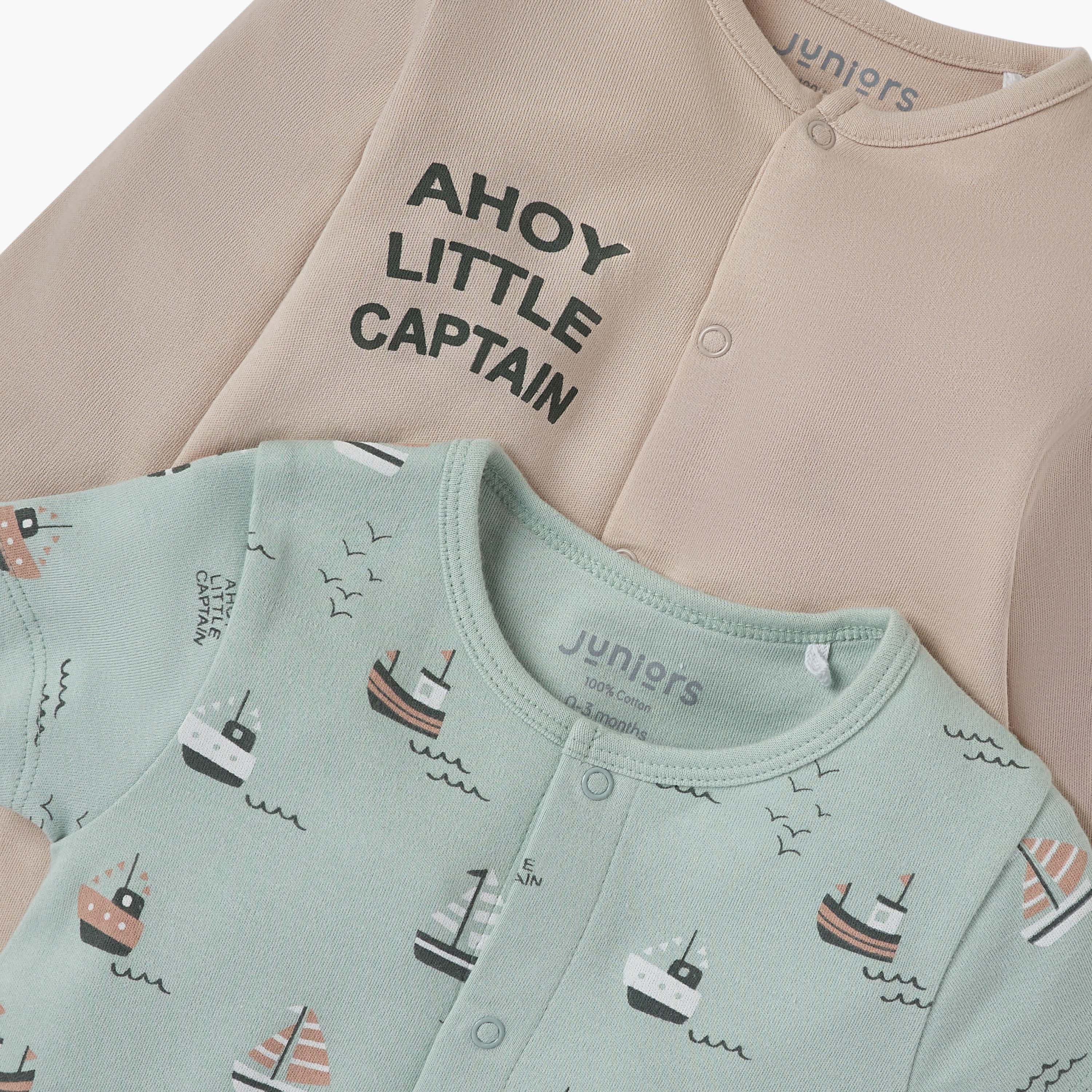 Juniors 2-Piece Printed Sleepsuit and Romper Set-baby-boys-clothing-nightwear-sleepsuits-image-4