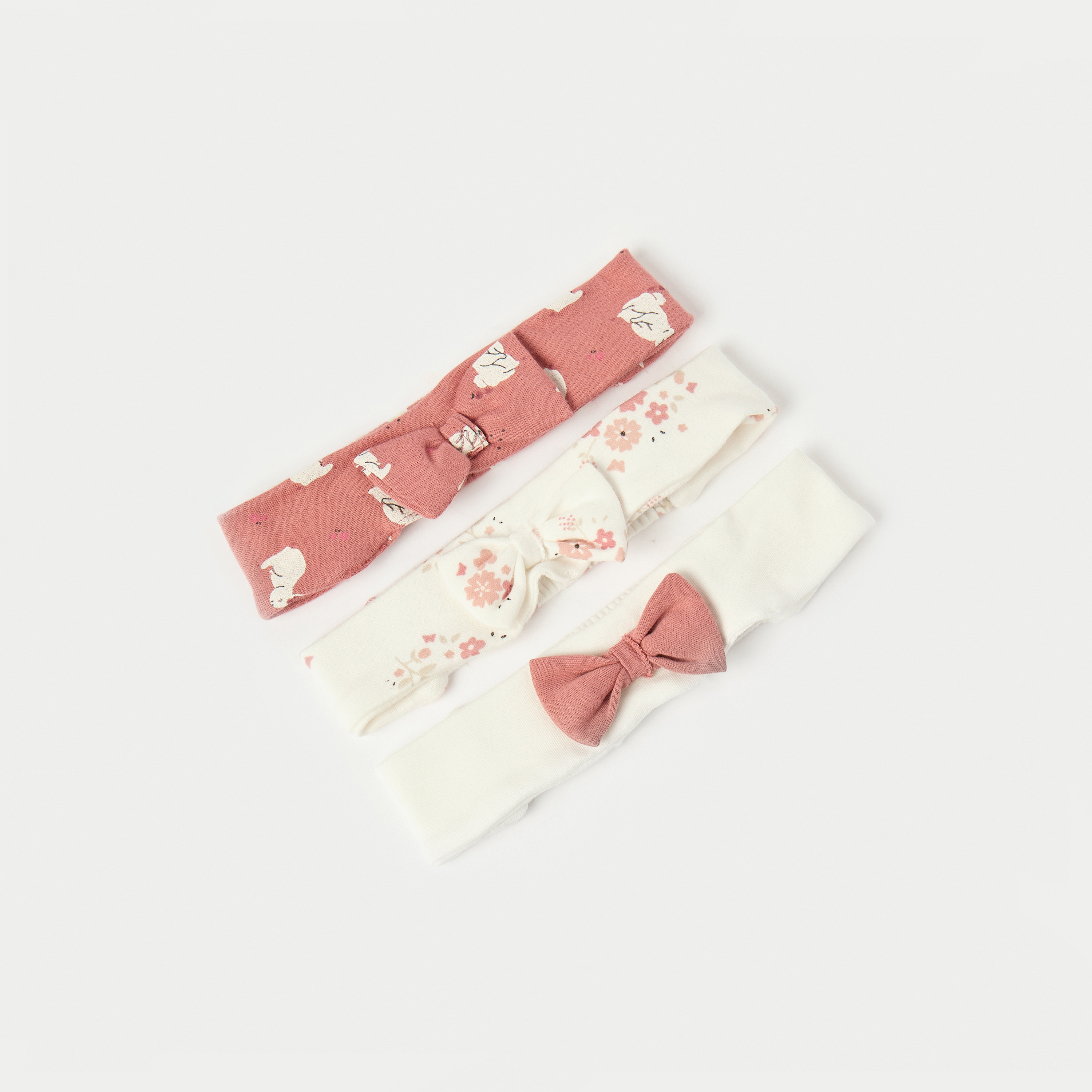 Juniors Bow Accent Hairband - Set of 3-baby-girls-accessories-hairaccessories-image-1
