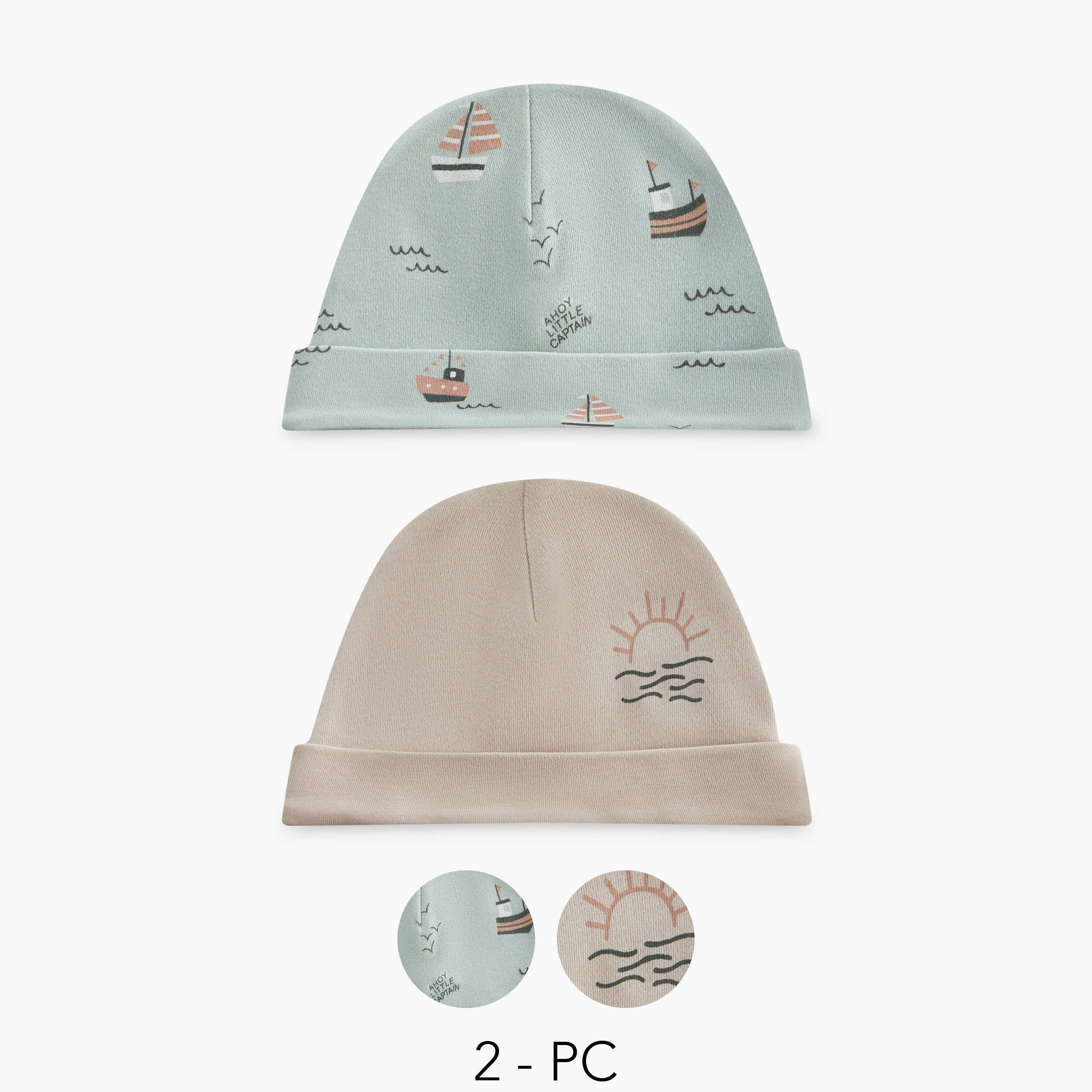 قبعات بطبعات من جونيورز - طقم من قطعتين-baby-boys-accessories-caps-image-1