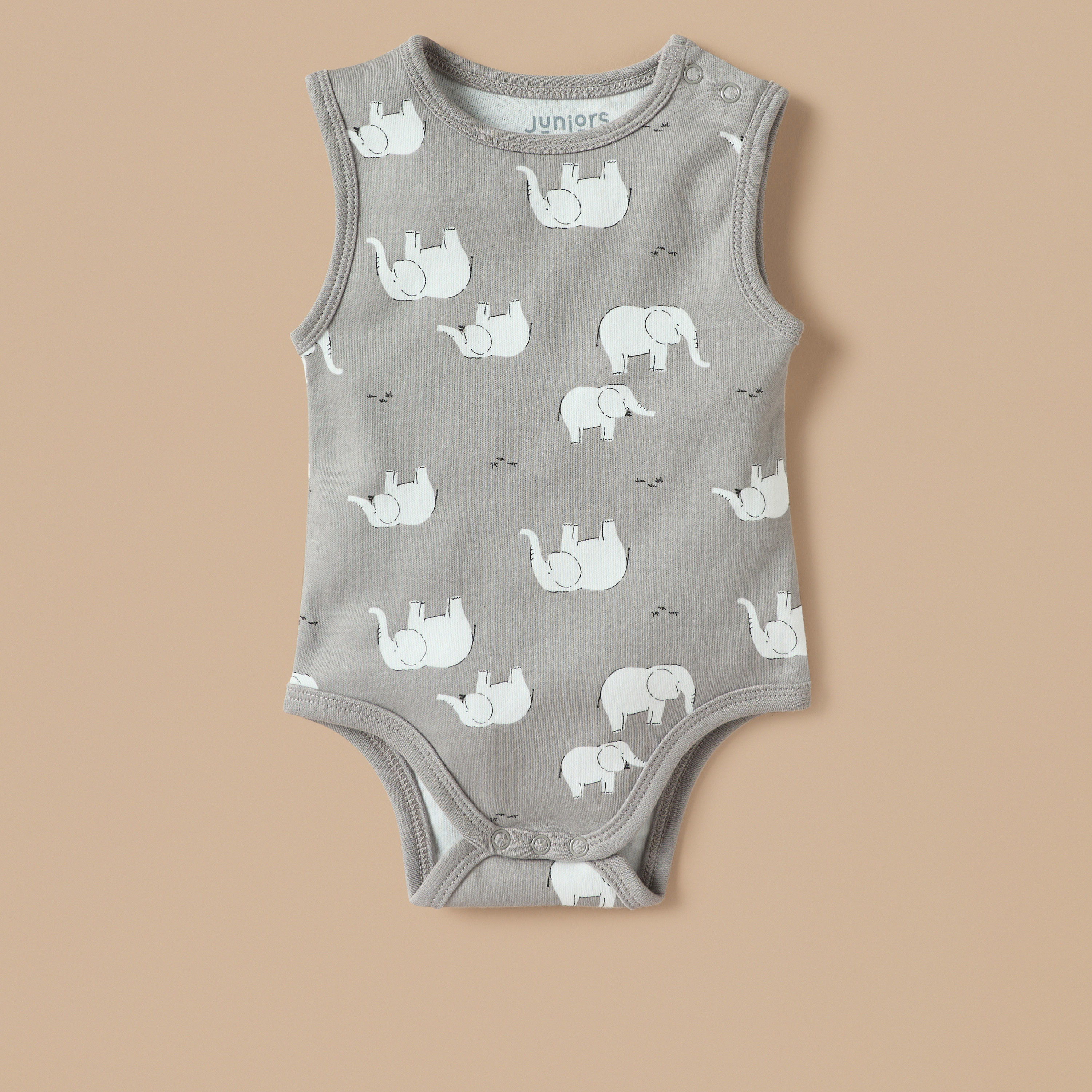 بودي سوت دون أكمام بطبعات فيل من جونيورز - طقم من 3 قطع-baby-boys-clothing-bodysuits-image-2