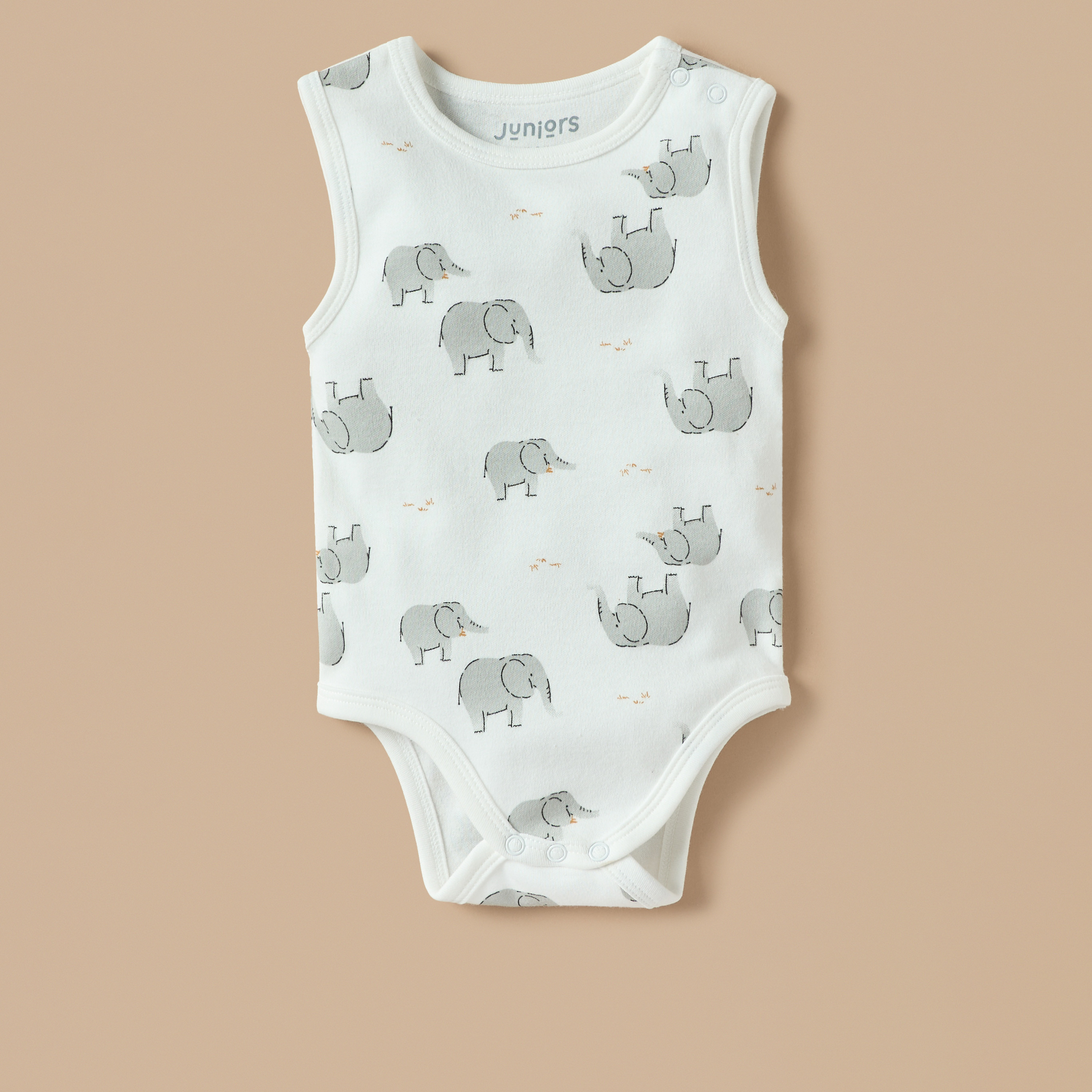 بودي سوت دون أكمام بطبعات فيل من جونيورز - طقم من 3 قطع-baby-boys-clothing-bodysuits-image-3