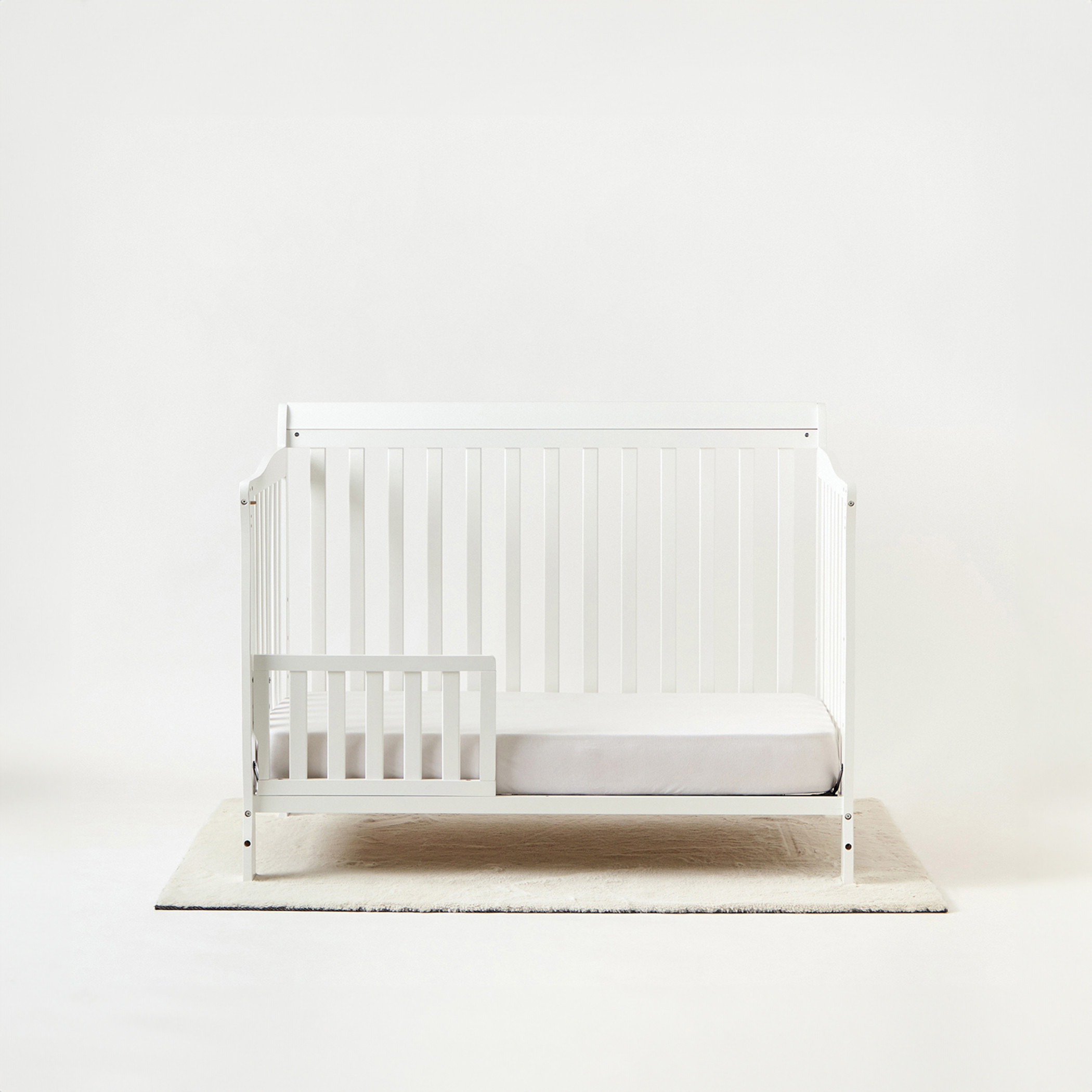 Juniors Darcy 2-Door Wardrobe and Hudson 2-in-1 Convertible Crib with Mattress -baby-nursery-furniture-cribsandbeds-babycribs-image-4