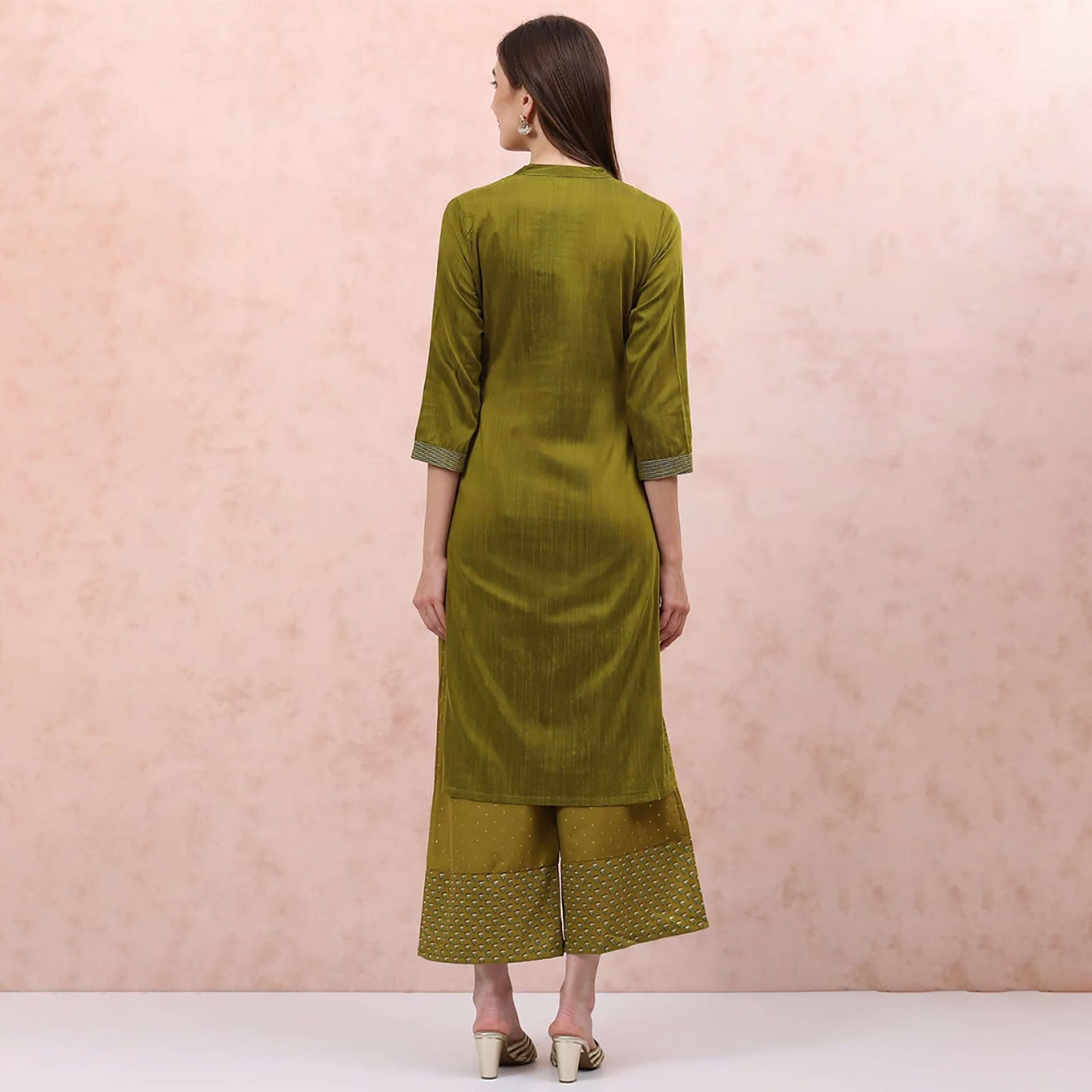 كورتا مستقيمة بطبعة الماندرين من رانغريتي-women-clothing-ethnicwear-dresses-image-5