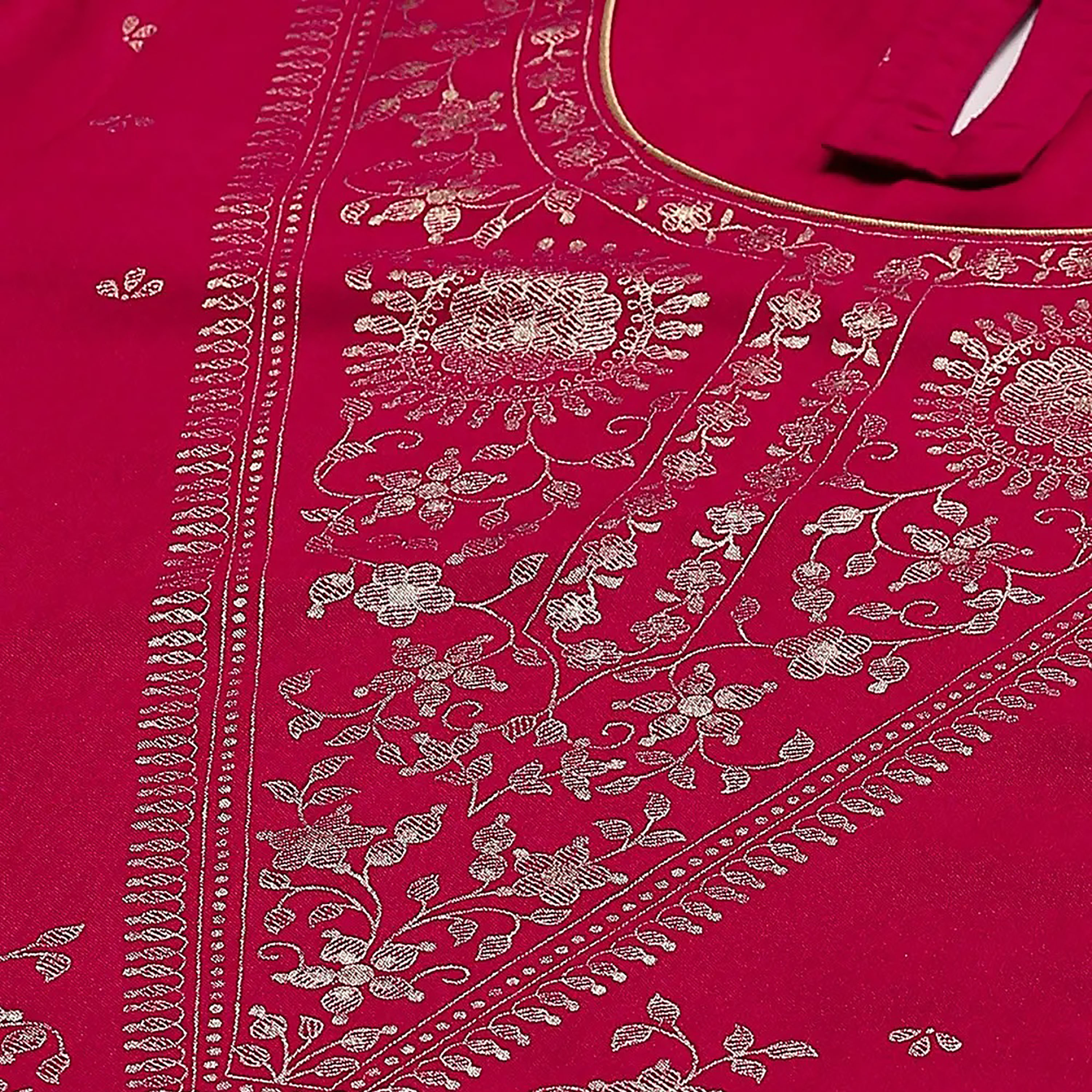 كورتا مستقيمة من رانغريتي ذو مطبوعة برقبة مستديرة-women-clothing-ethnicwear-dresses-image-3