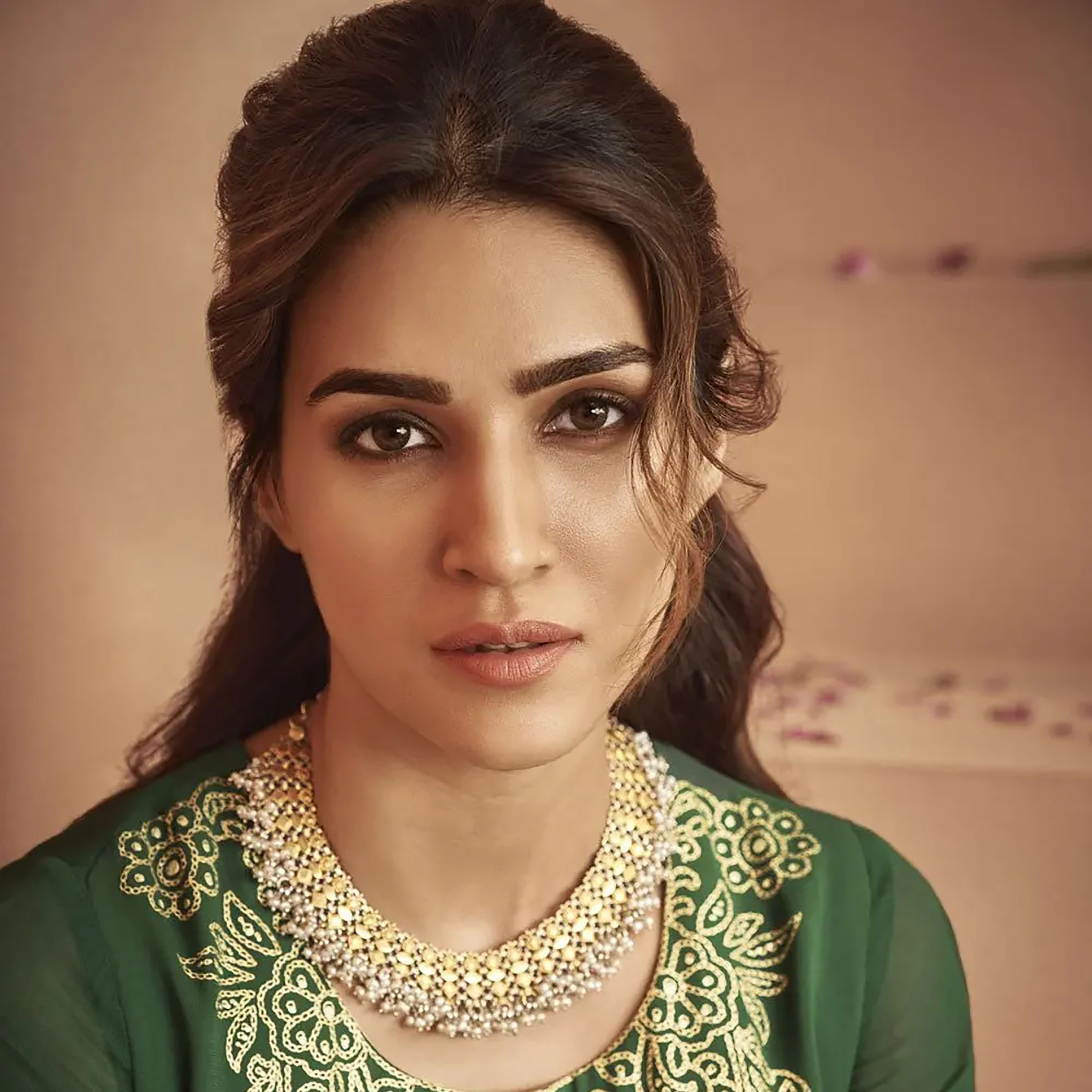 كورتا مستقيمة من رانغريتي ذو مطبوعة برقبة مستديرة-women-clothing-ethnicwear-dresses-image-4