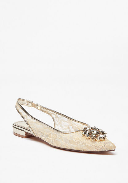Celeste Women's Embellished Slingback Slip-On Ballerina Shoes-Women%27s Ballerinas-image-0