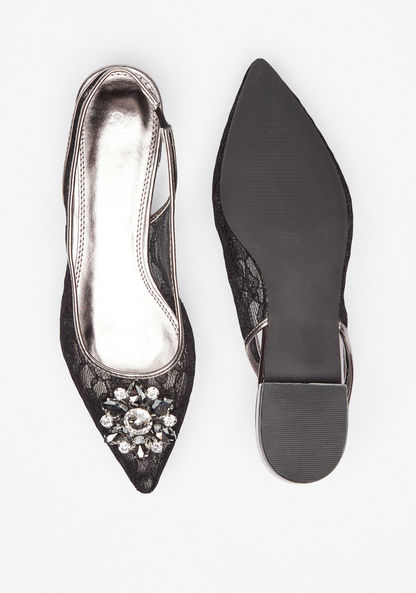 Celeste Women's Embellished Slingback Slip-On Ballerina Shoes-Women%27s Ballerinas-image-3