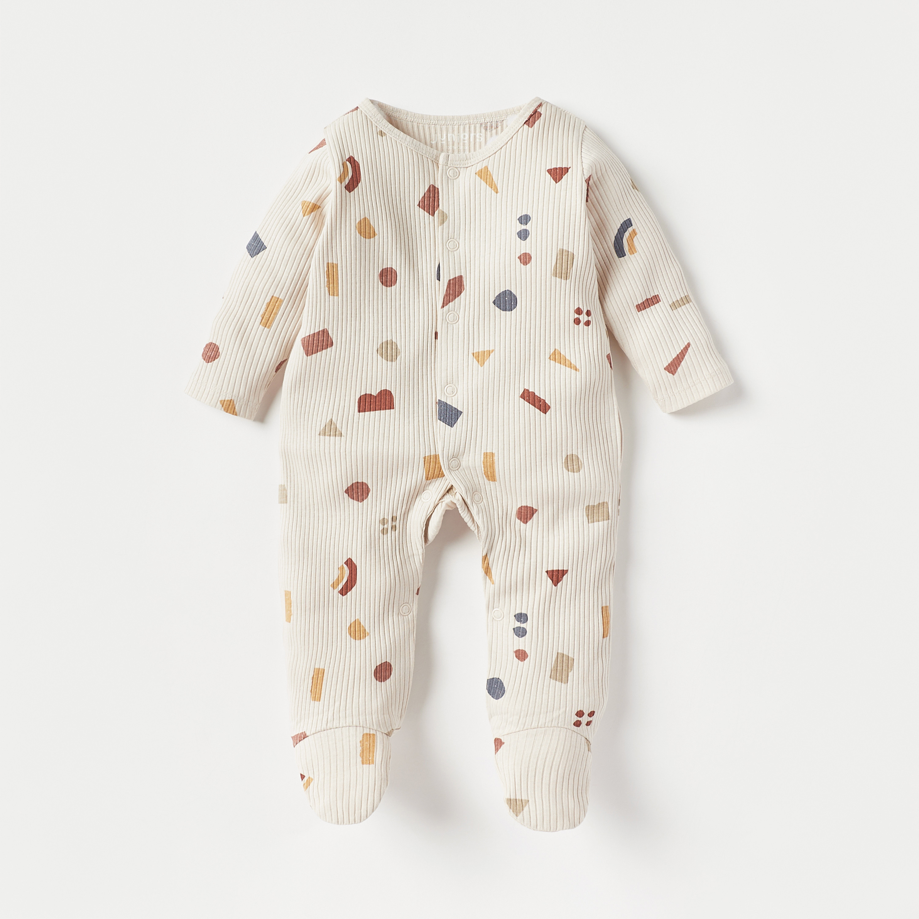 Juniors Abstract Print Closed Feet Sleepsuit with Long Sleeves-baby-boys-clothing-nightwear-sleepsuits-image-1