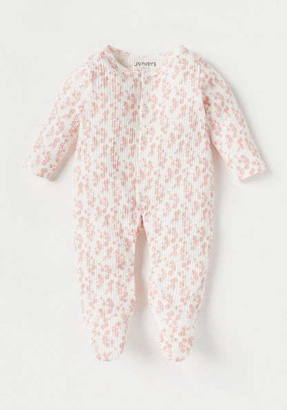 Juniors All-Over Print Closed Feet Sleepsuit with Button Closure-Sleepsuits-image-0