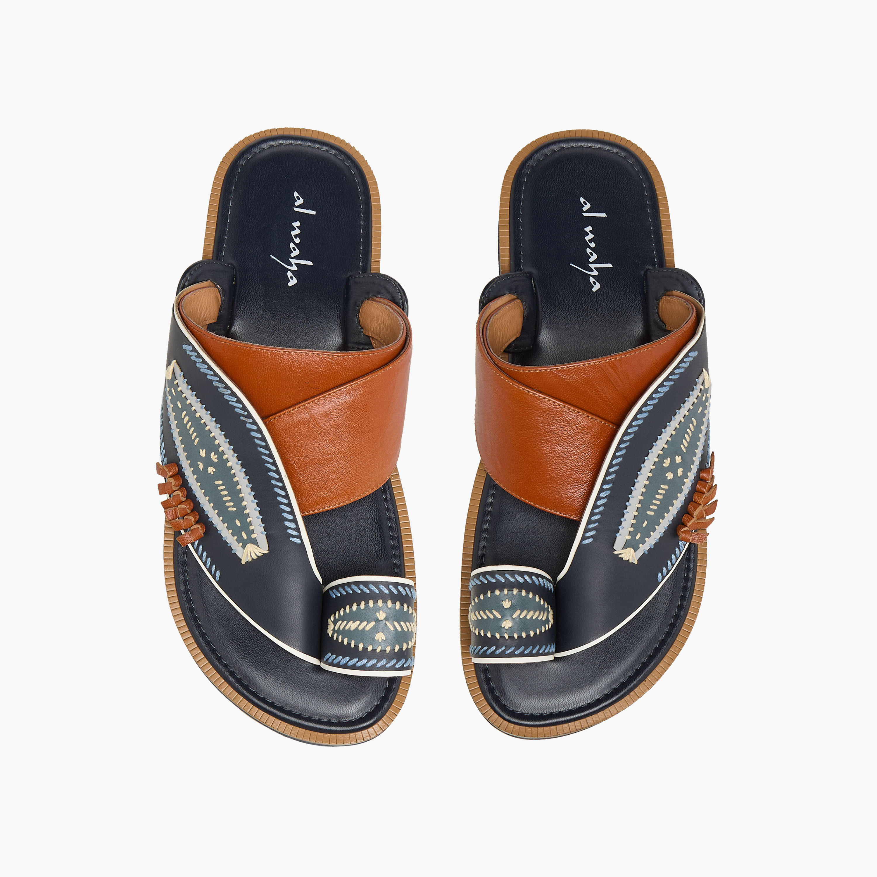 Al Waha Men Leather Arabic Sandals-men-shoes-sandals-image-1