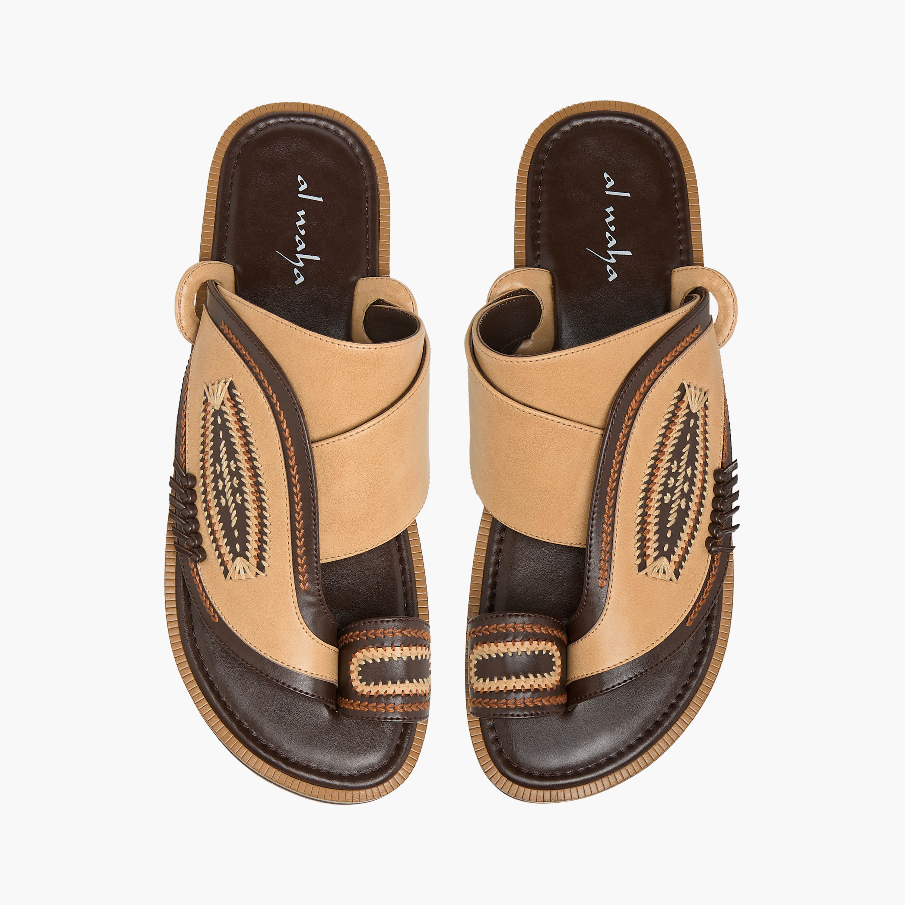 Al Waha Men Leather Arabic Sandals-men-shoes-sandals-image-1