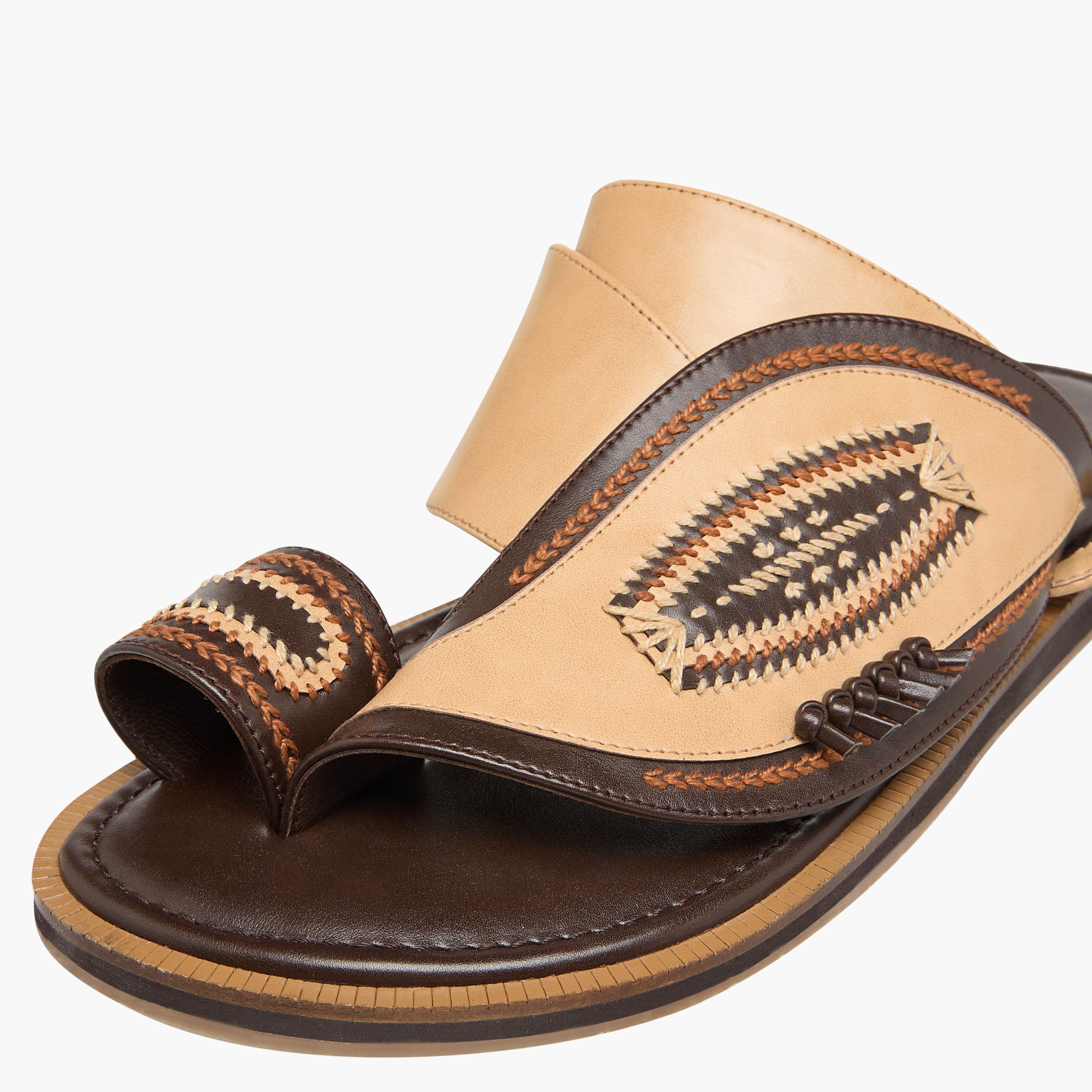 Al Waha Men Leather Arabic Sandals-men-shoes-sandals-image-4