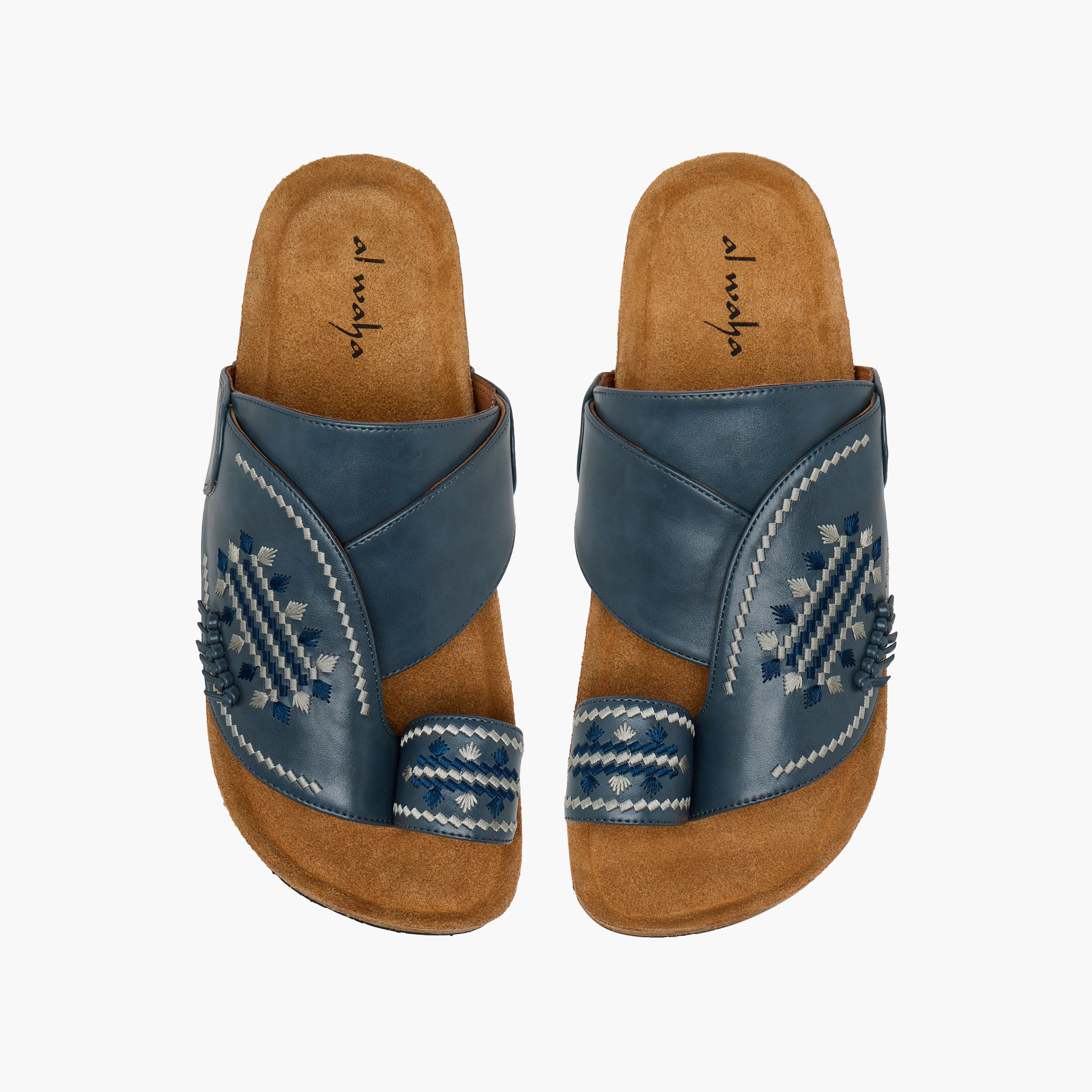 Al Waha Men Embroidered Arabic Sandals-men-shoes-sandals-image-1