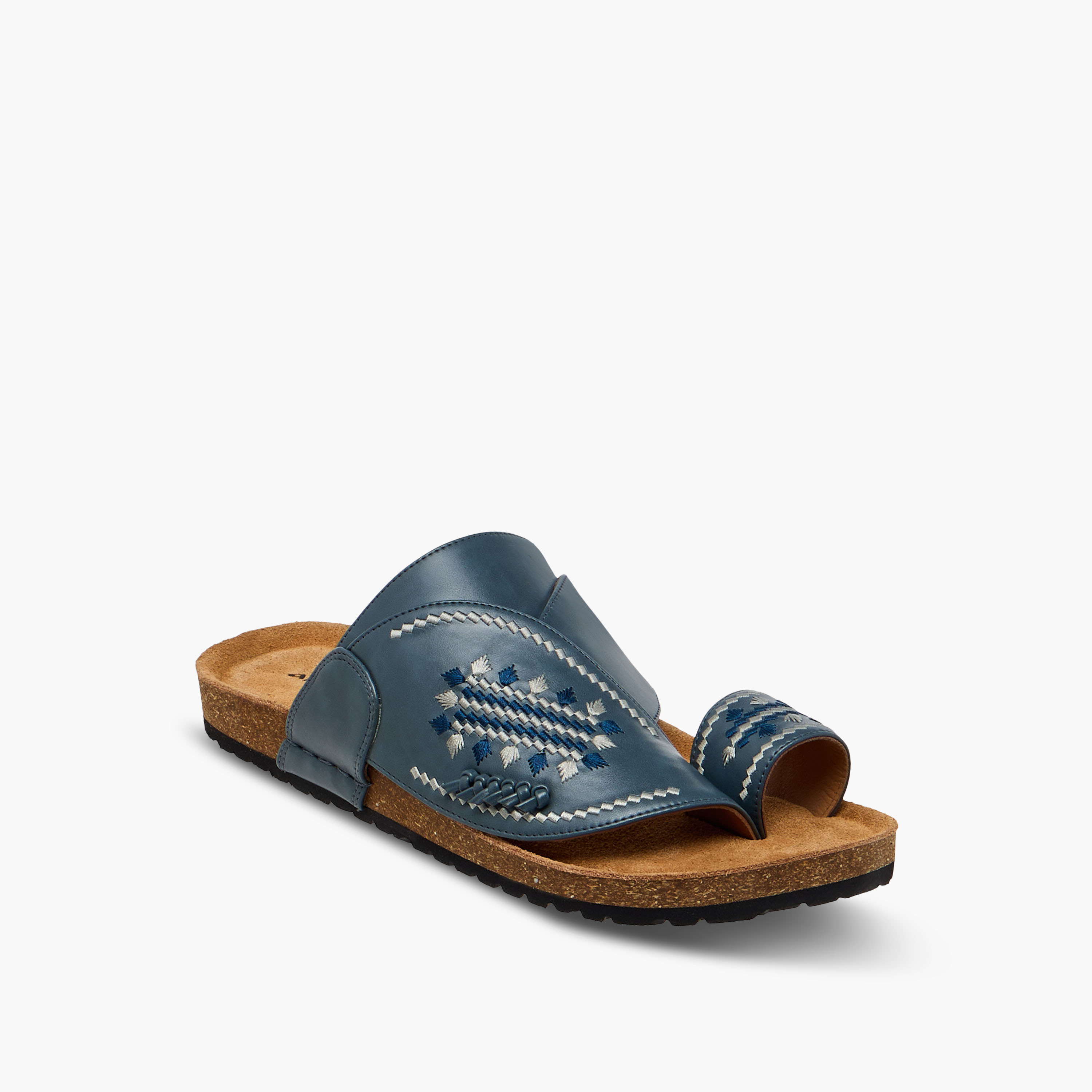 Al Waha Men Embroidered Arabic Sandals-men-shoes-sandals-image-2
