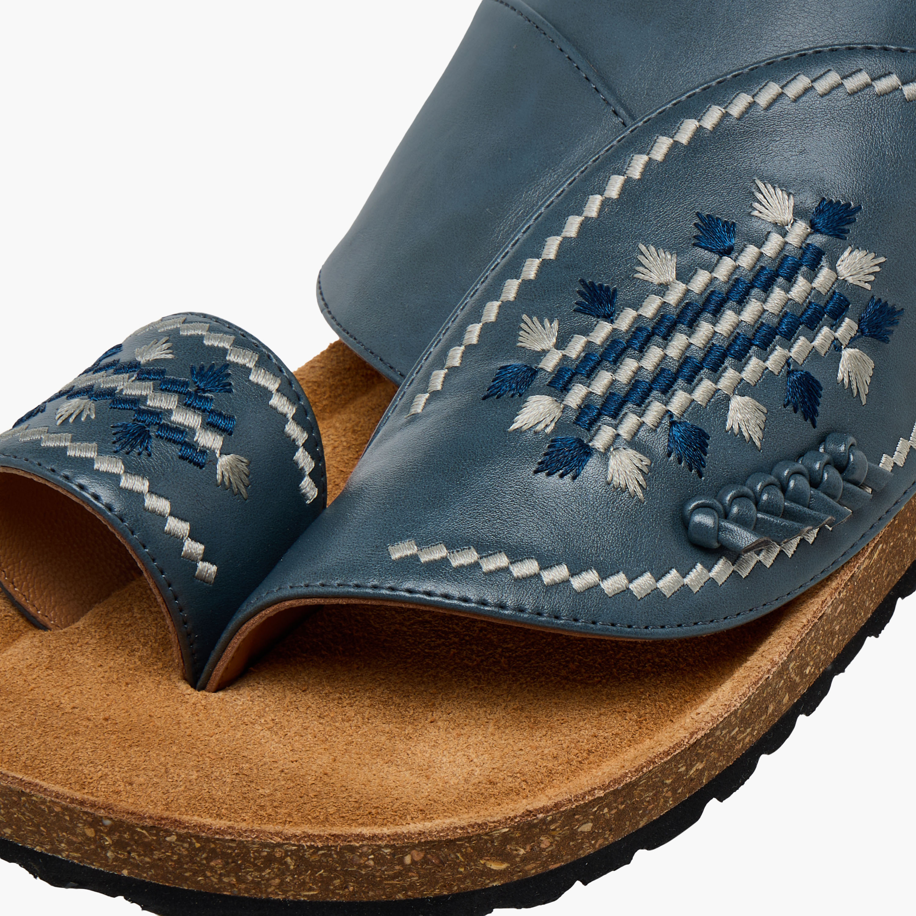 Al Waha Men Embroidered Arabic Sandals-men-shoes-sandals-image-4