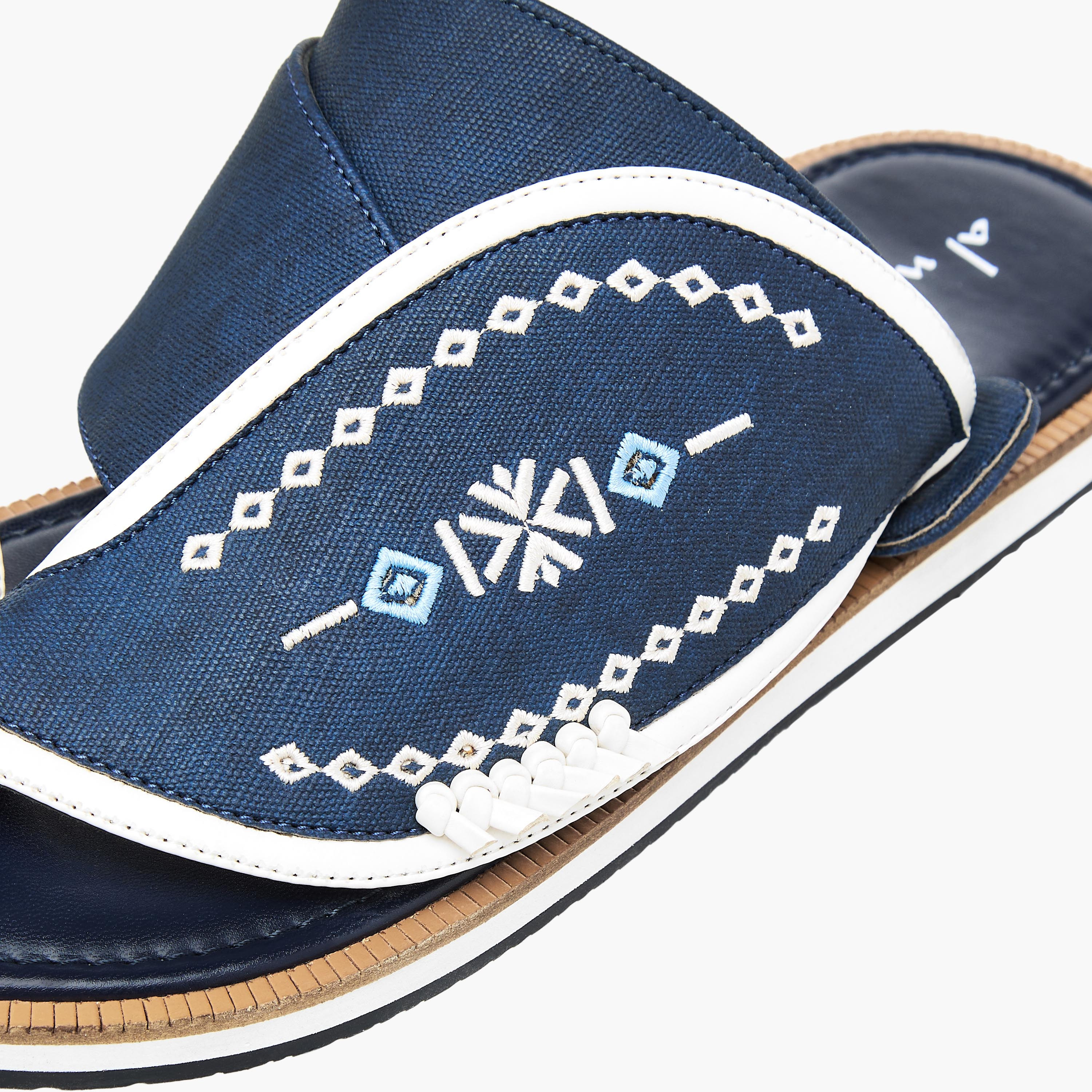 Al Waha Men Embroidered Arabic Sandals-men-shoes-sandals-image-4