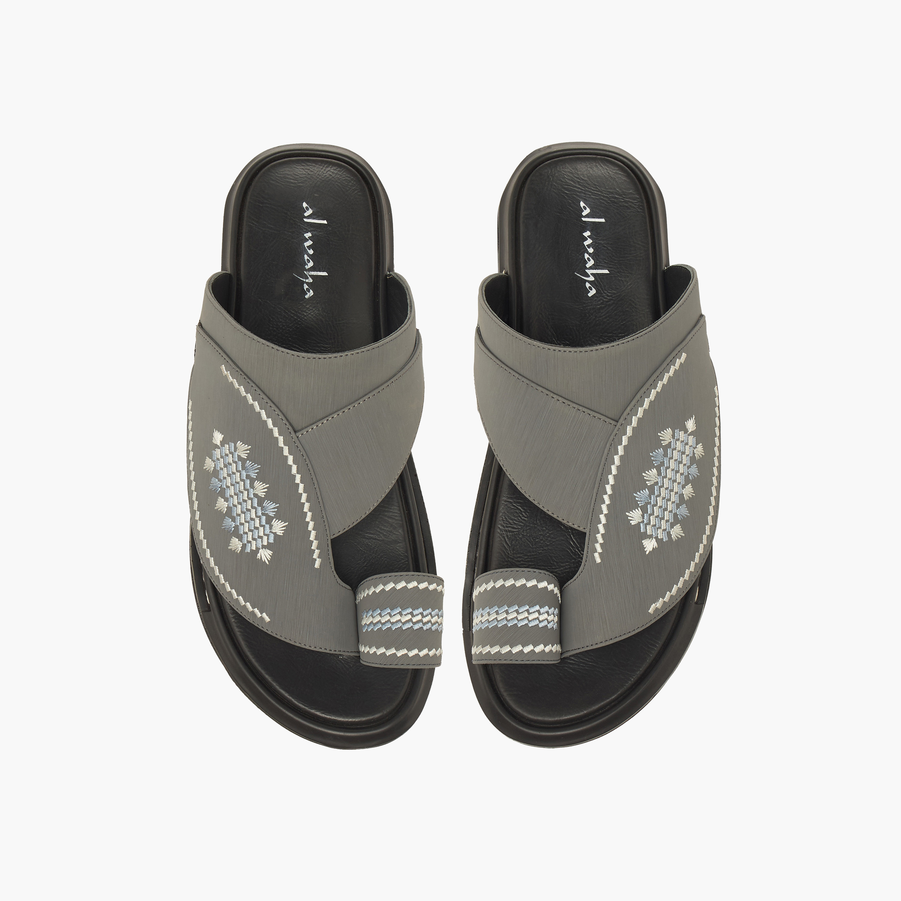 Al Waha Men Slip-On Leather Arabic Sandals-men-shoes-sandals-image-1